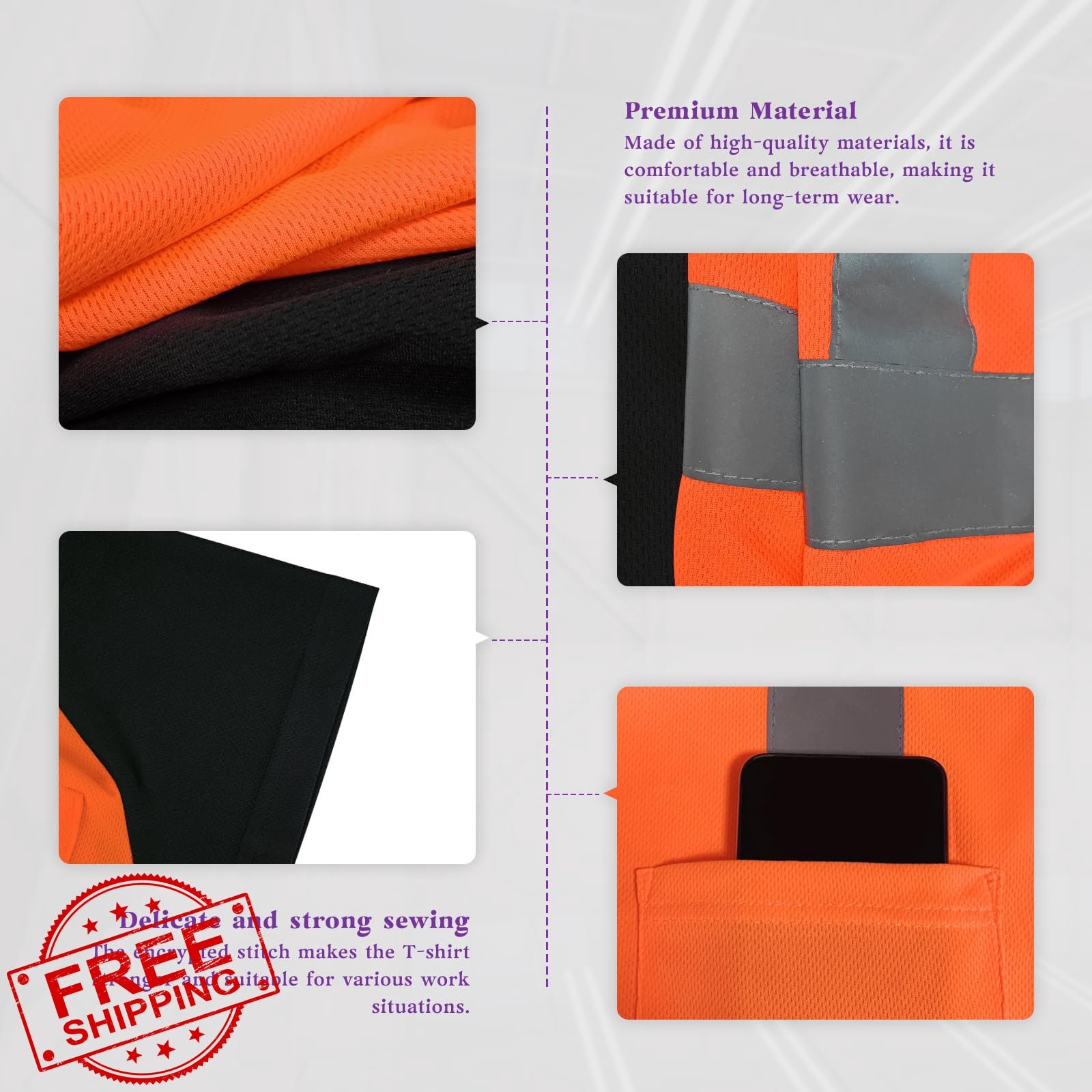 Besentinels V-orange X-Small Hi Vis Shirts