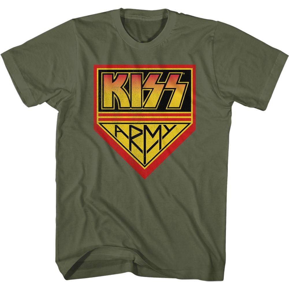 KISS – Army Green – Short Sleeve – Adult – T-Shirt