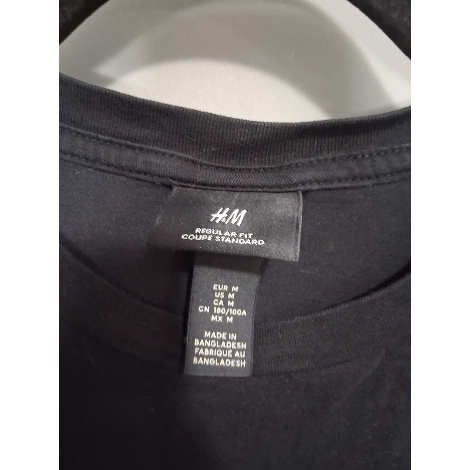 H&M Shirt Med Black New York Short Sleeve T-Shirt Casual Travel