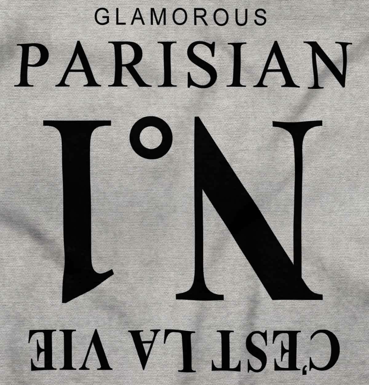 Glamorous Paris Number 1 Designer French Gift Womens Short Sleeve Crewneck Tee