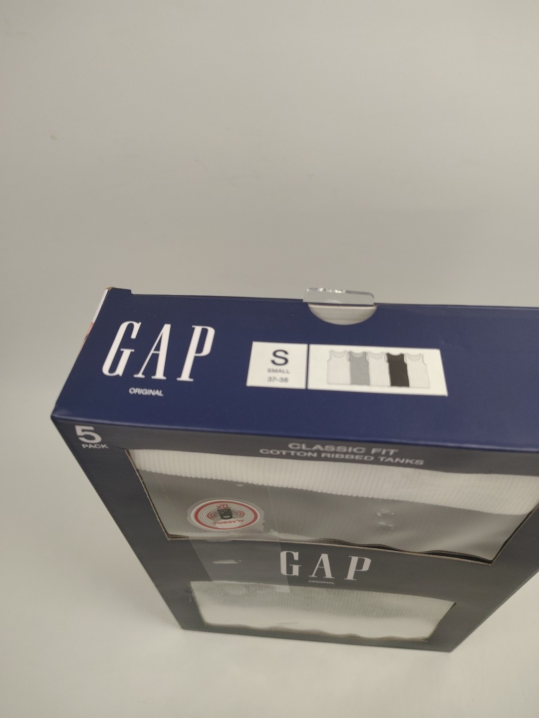 Gap 5 Pack Cotton Ribbed Classic Fit Tank Tops Black White & Gray Size Small New