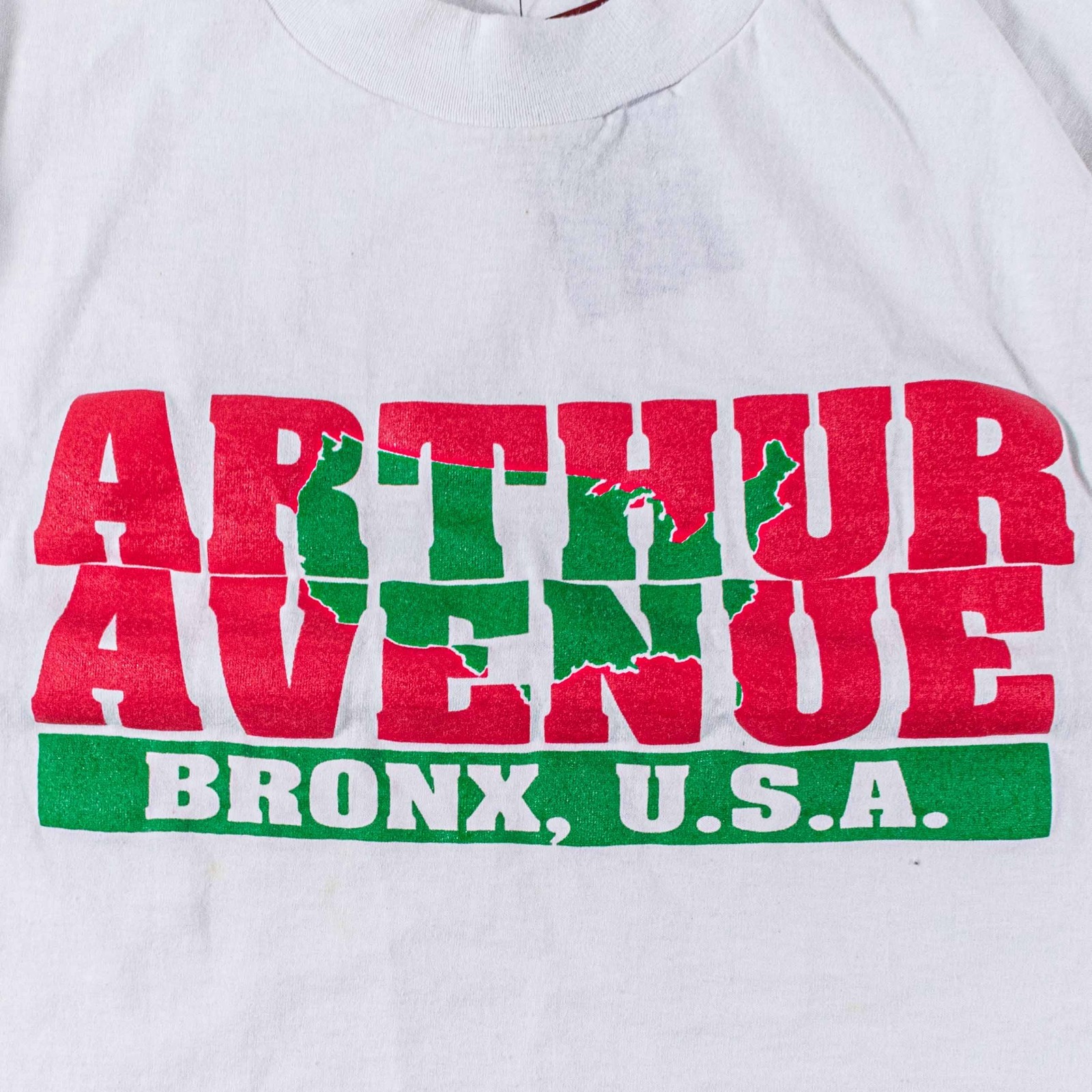 Vintage 90s Arthur Avenue Bronx NY Little Italy T-Shirt XL Italian Heritage Tee