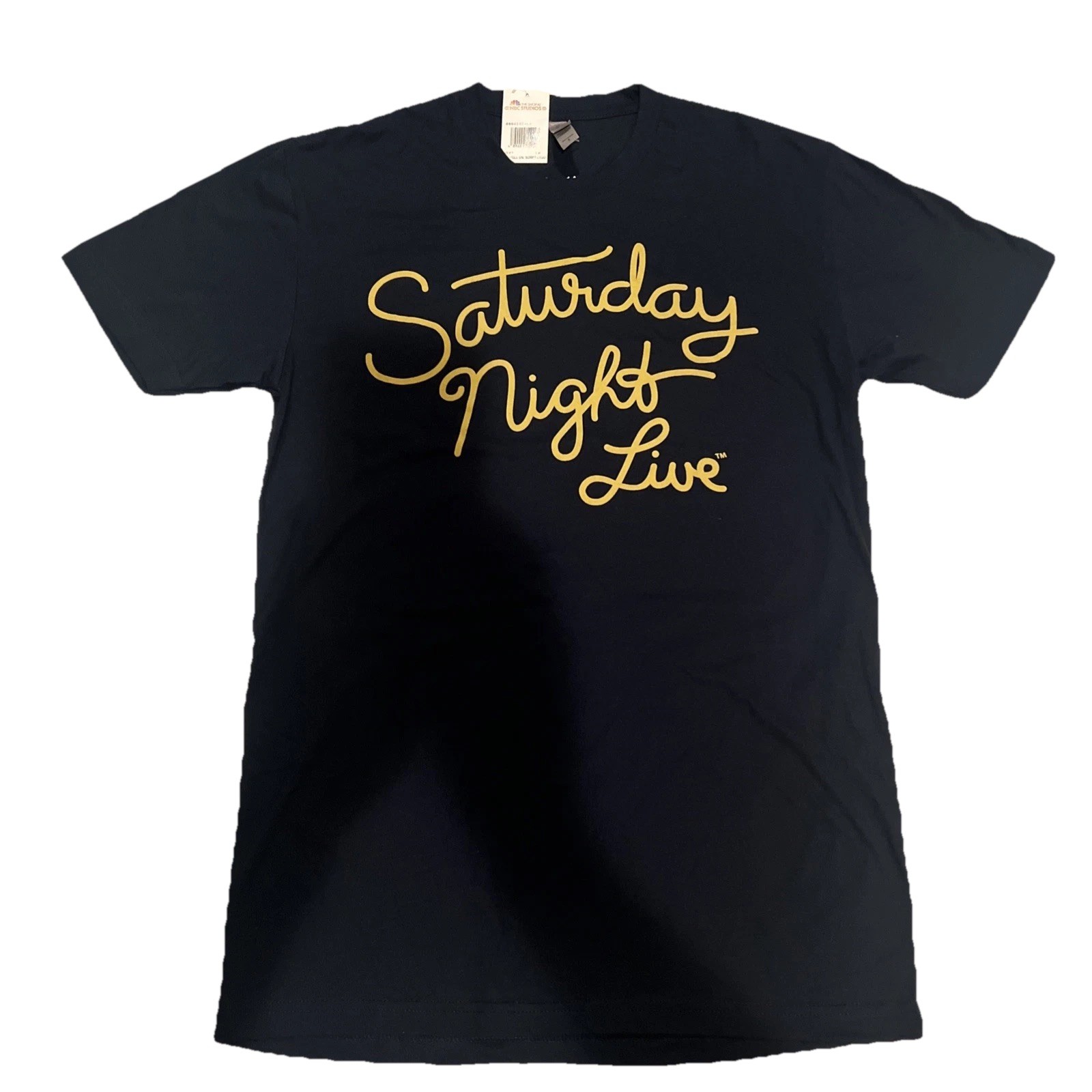 Official Saturday Night Live NBC Studios Script Lettering Shirt Small Blue NWT