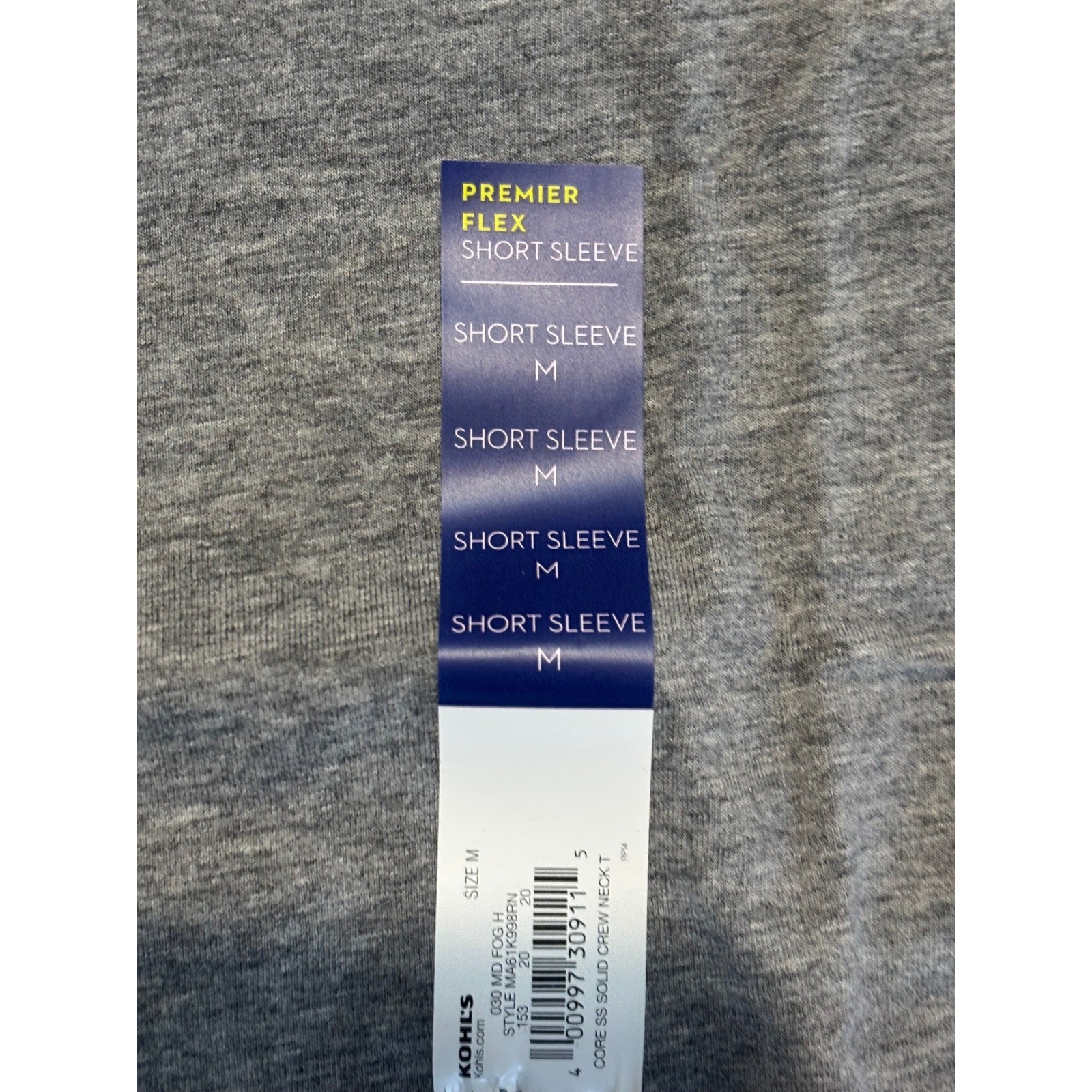 Apt.9 Premier Flex T-Shirt Mens M Gray Adult Short Sleeve Stretch New
