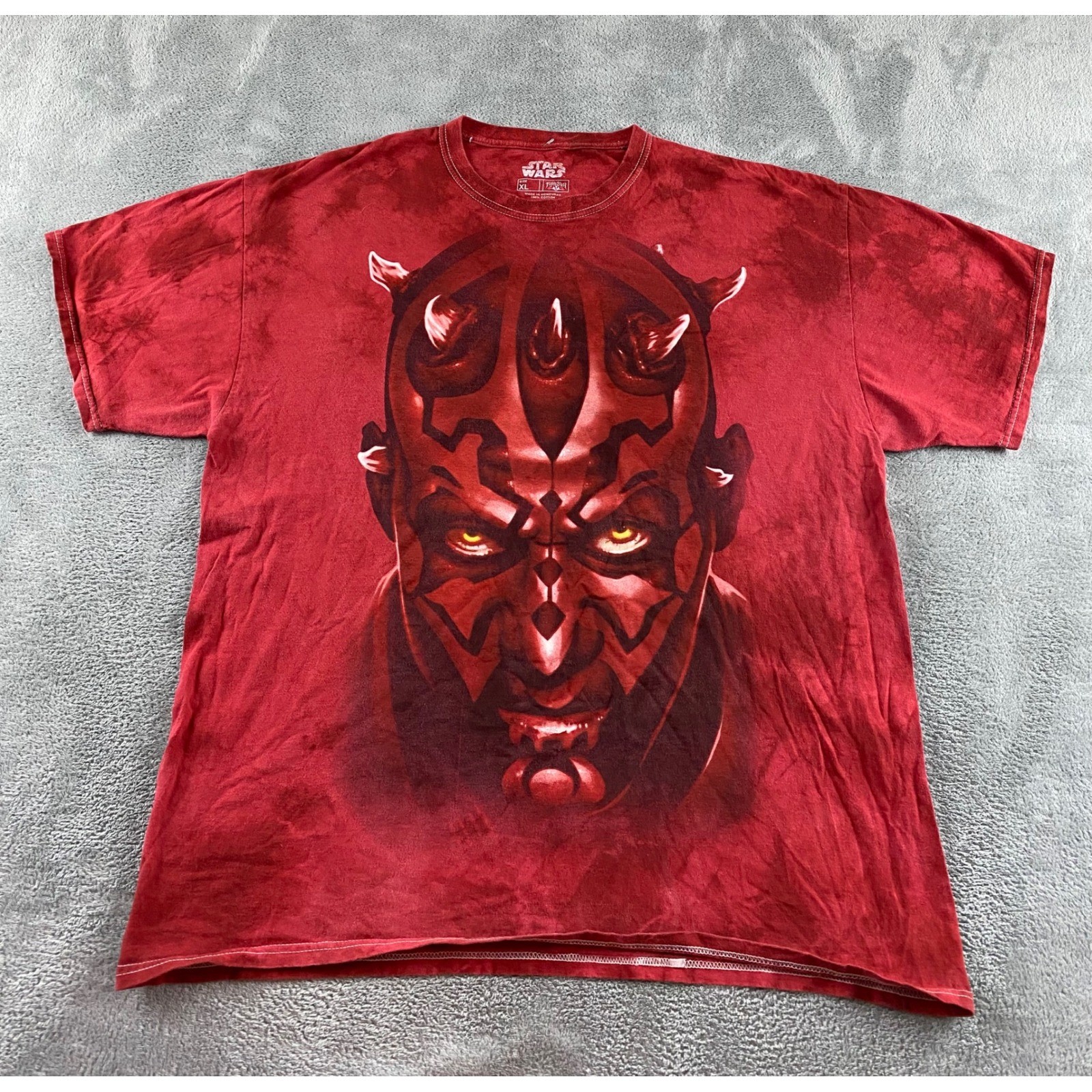 Fifth Sun Star Wars Darth Maul Red Tie Dye Graphic T-Shirt Mens XL Short Sleeve
