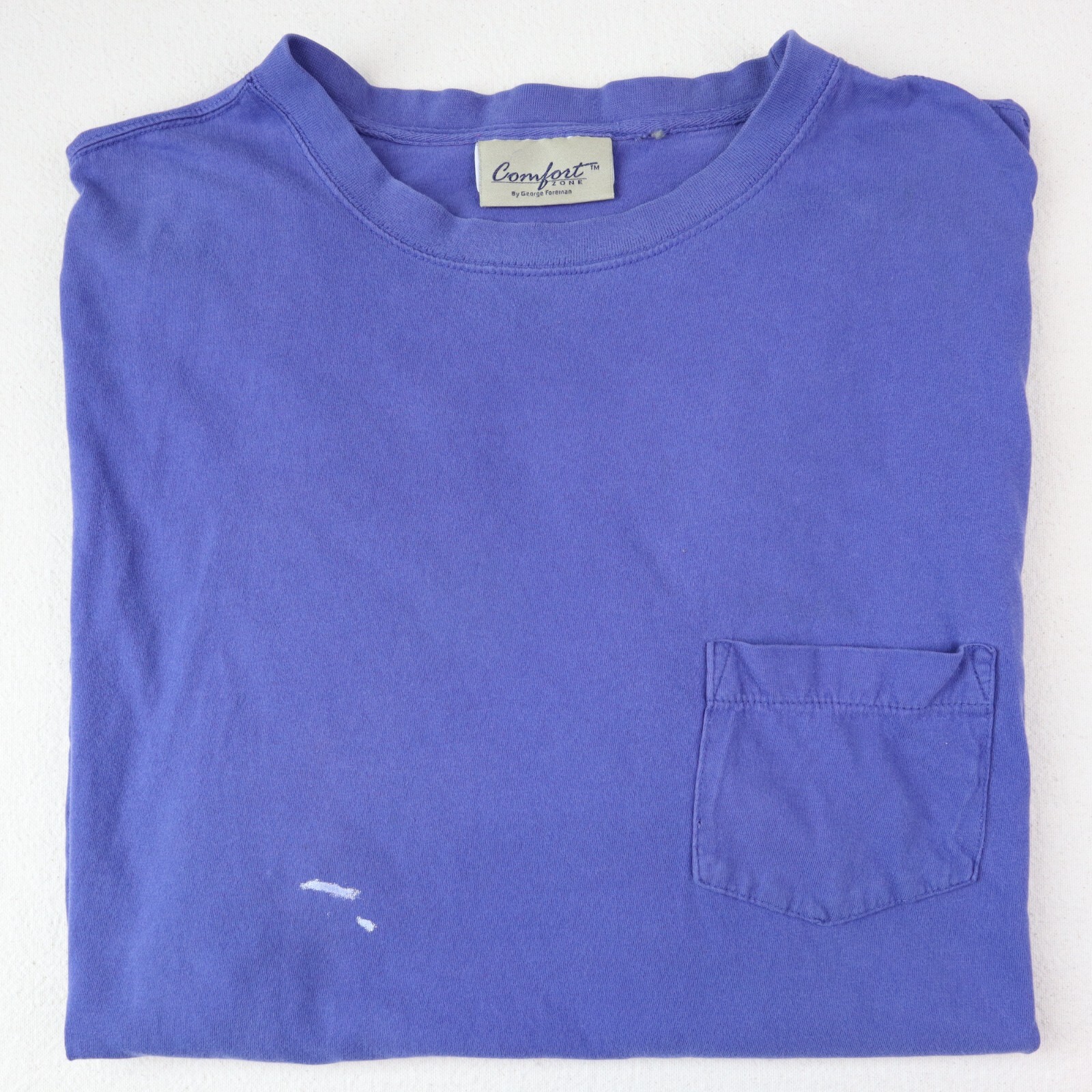 Mens Comfort Zone Pocket T Shirt 3X Distressed Paint Hole Flaw Short Sleeve 90s