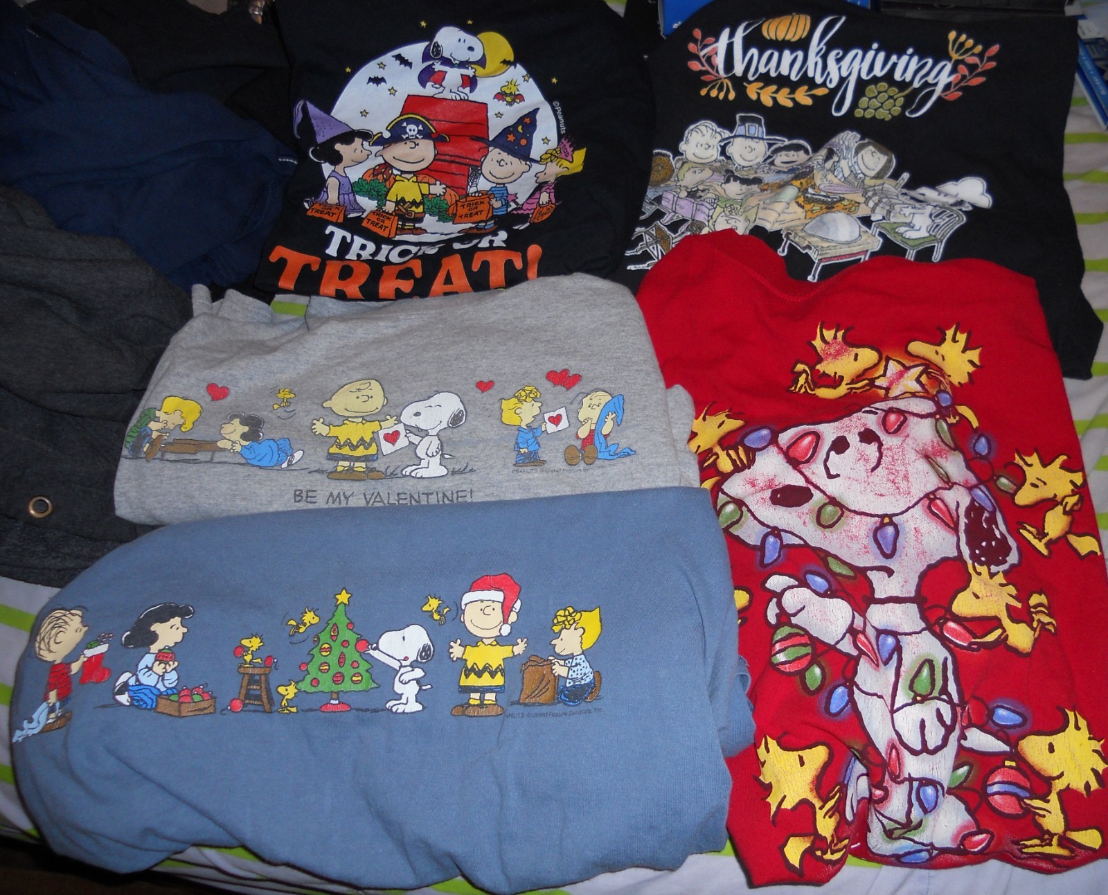 Snoopy Peanuts Charlie Brown Christmas , Halloween, Thanksgiving, Valentine, LOT