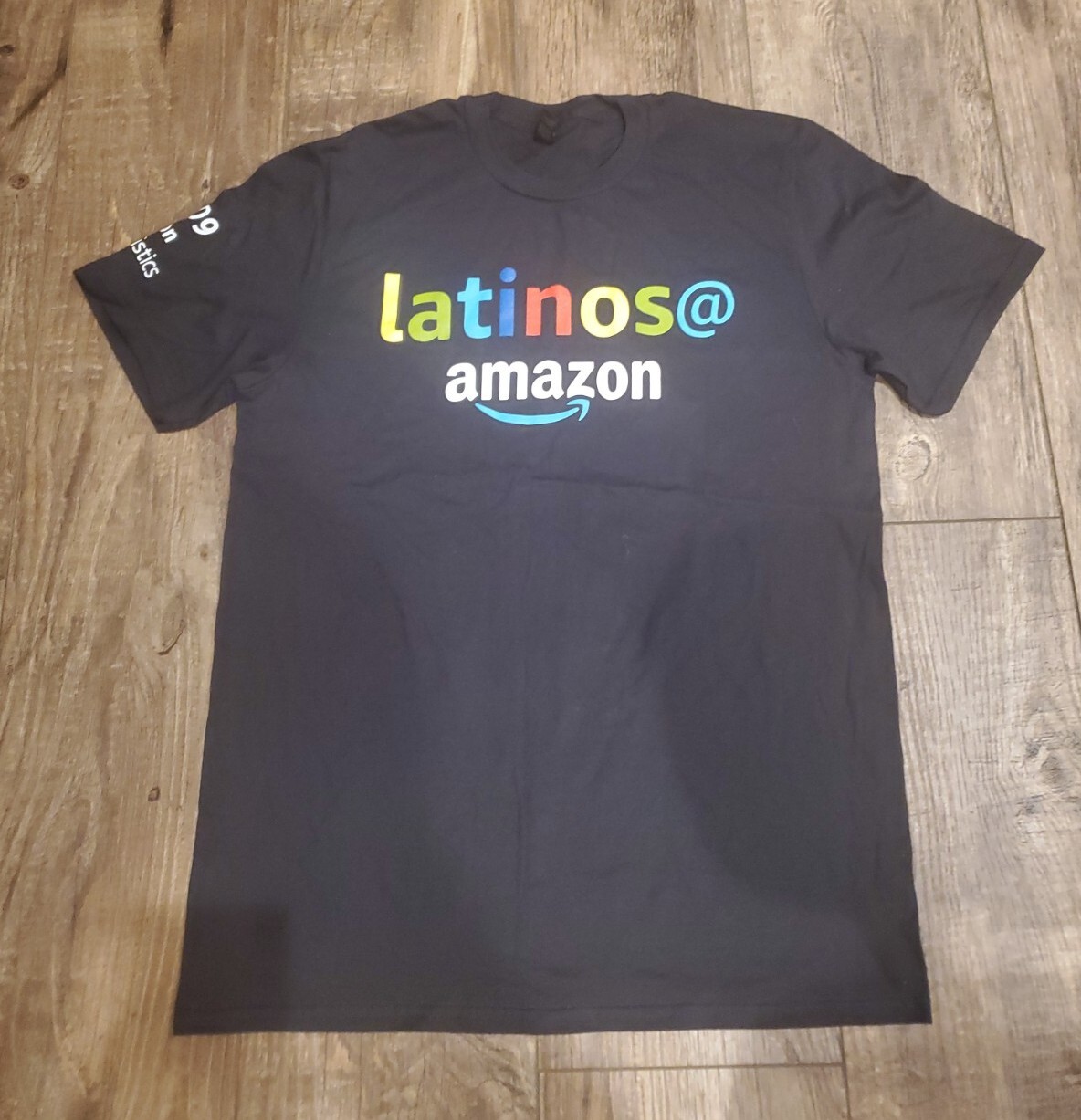 Anvil Gildan Amazon Logistics Latinos @ Amazon Black T Shirt Size M Unisex New