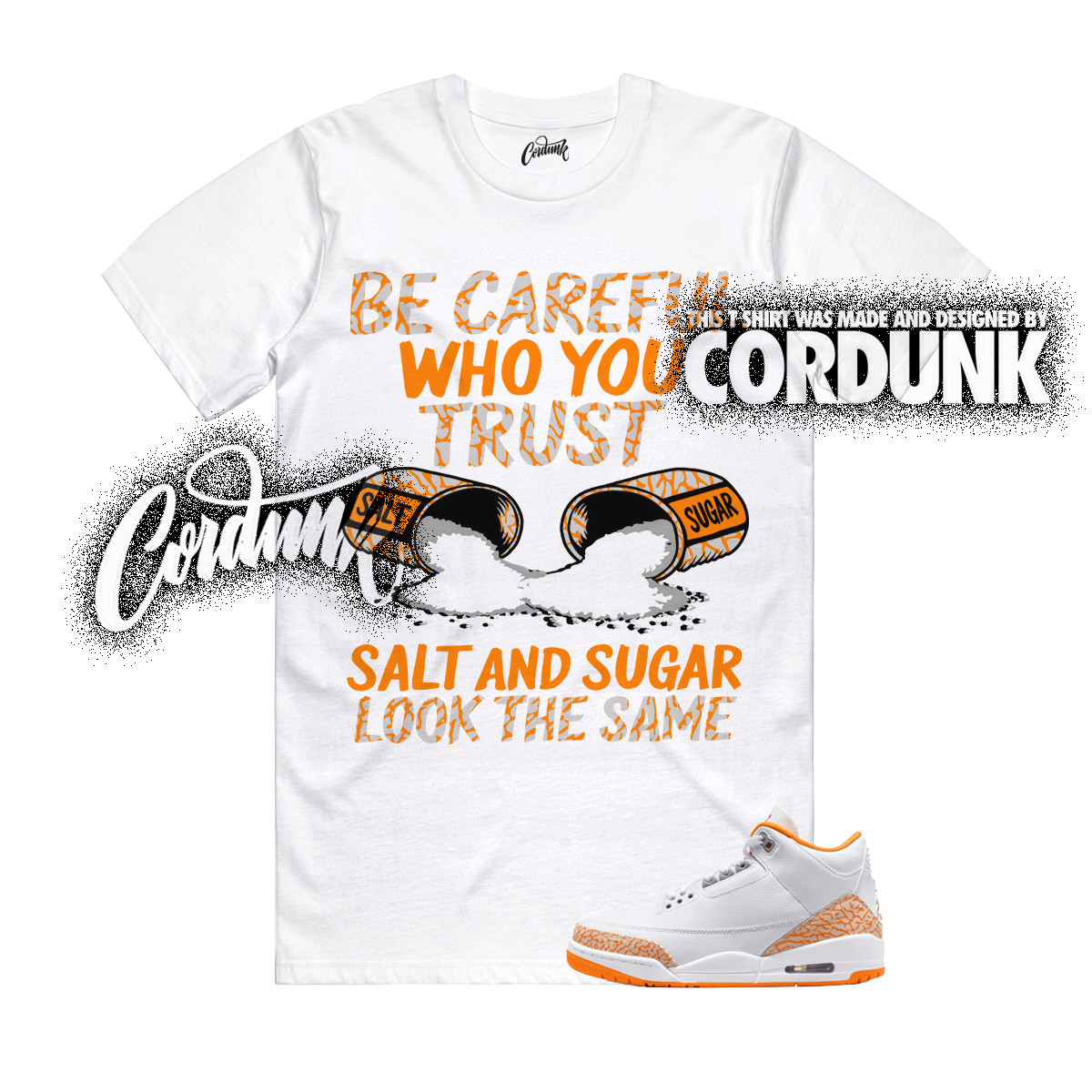 3 Orange Citrus White Cement Grey Multi Color 11 T Shirt Match SUGAR