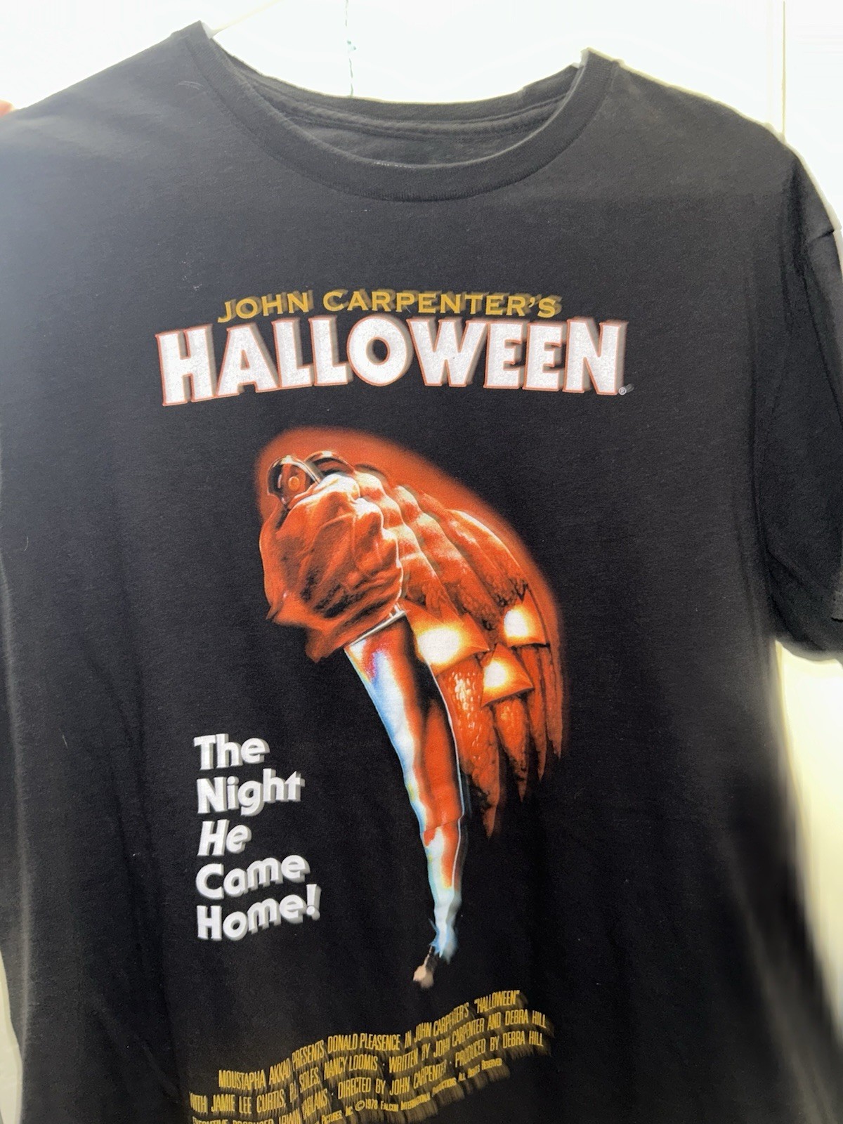 Halloween John Carpenter Halloween Movie Graphic Tee Black Crew Neck XL
