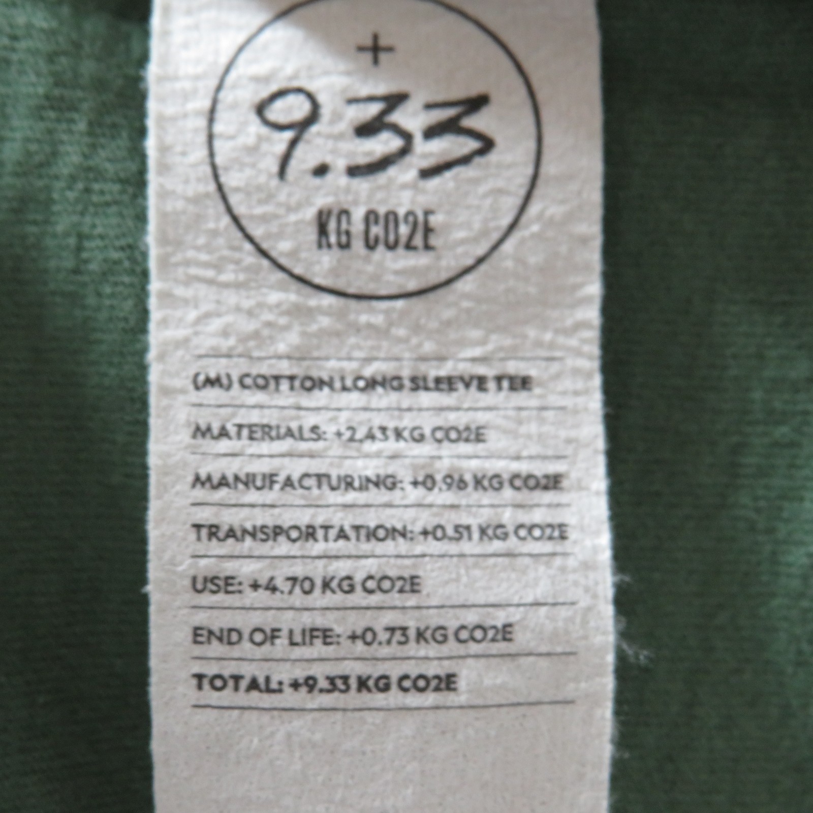 Allbirds Men&rsquo;s Organic Cotton Long Sleeve Tee In Hazy Cargo Green Size Small