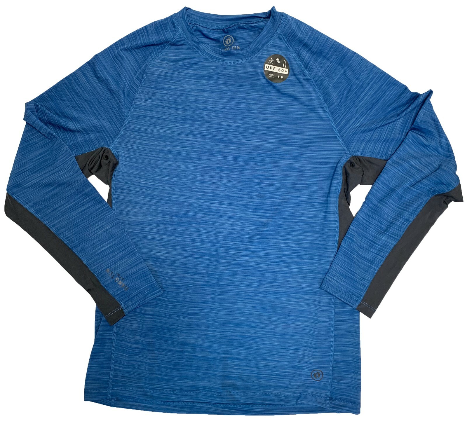 Hang Ten Men&rsquo;s UV Protection/UPF+ 50 L/S Tee Deep Water (Blue)