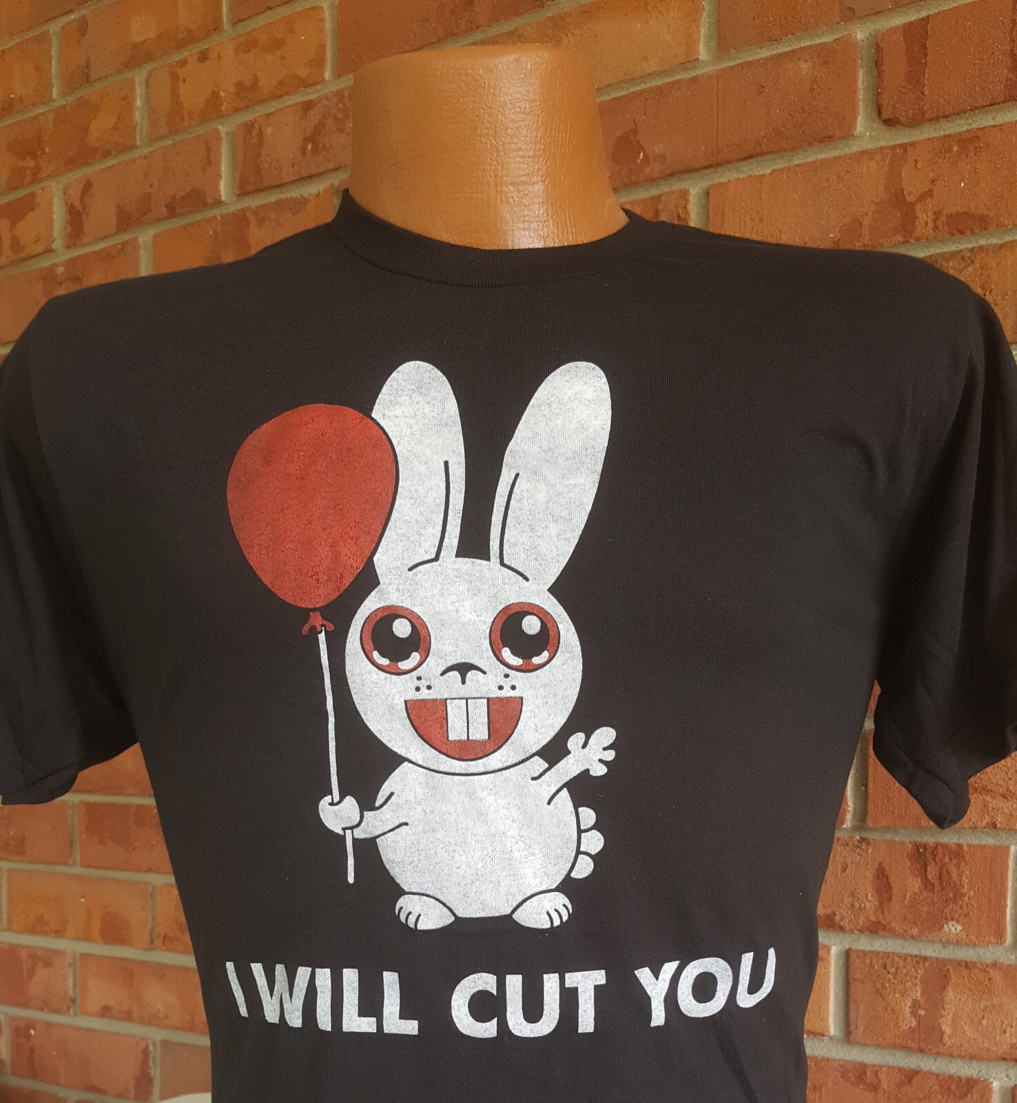 I Will Cut You Bunny T-Shirt 65% poly / 35% cotton Unisex Funny