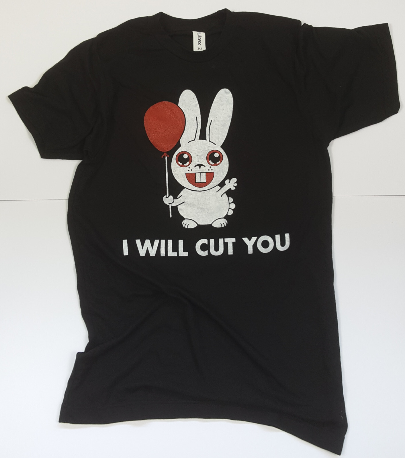 I Will Cut You Bunny T-Shirt 65% poly / 35% cotton Unisex Funny