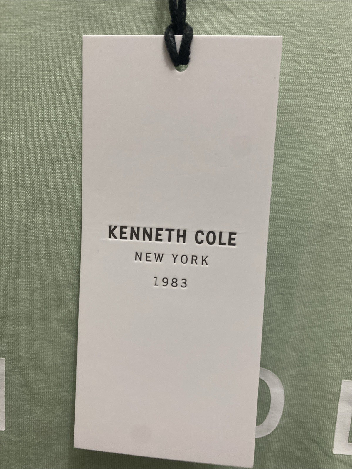 Kenneth Cole Men&rsquo;s XL Green Short Sleeve Crew Neck Chest Text Logo T-shirt NWT