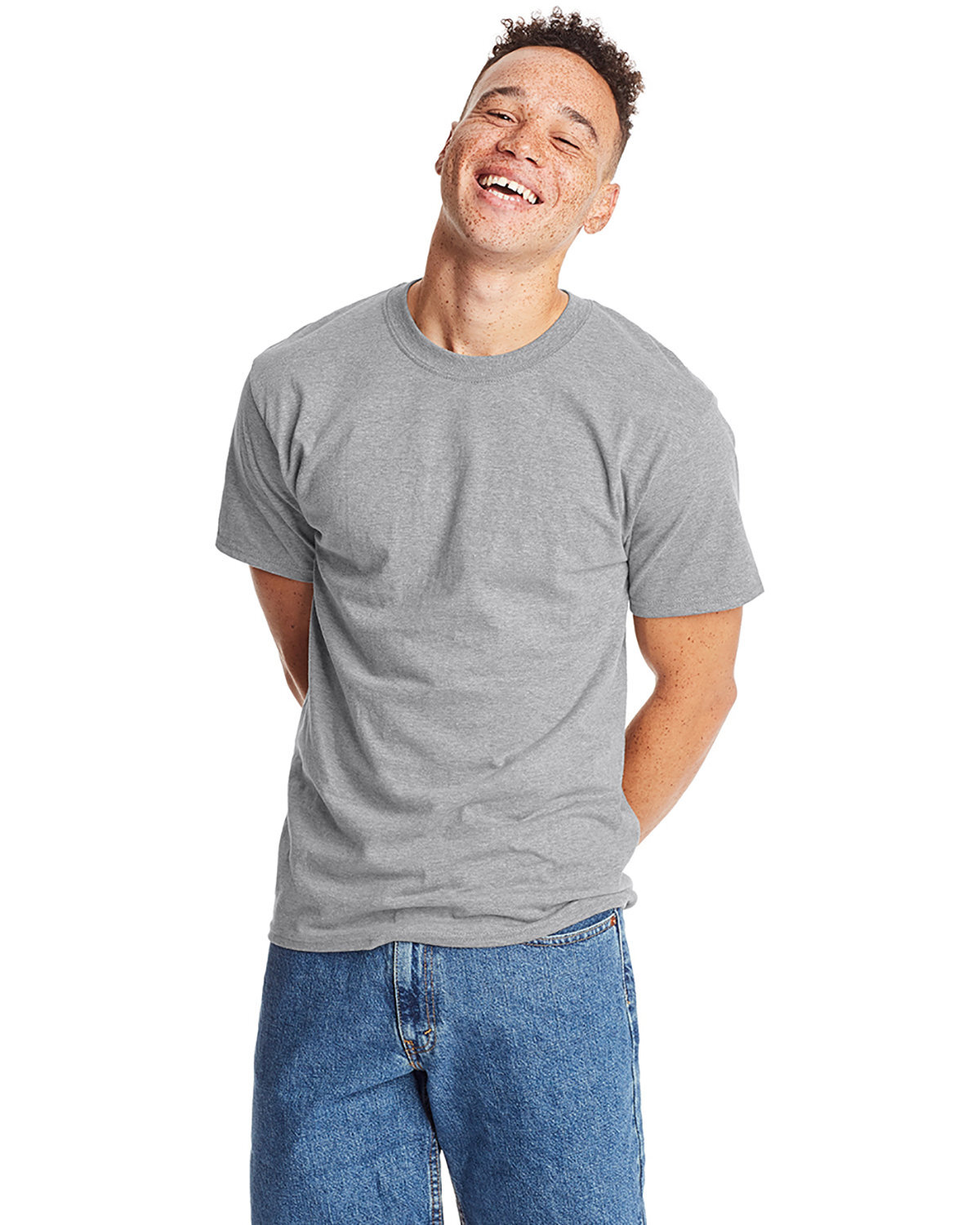 2 Pack Of Hanes 518T Mens USA Grown Cotton/Poly Tee Tall Stylish Beefy-T Shirt