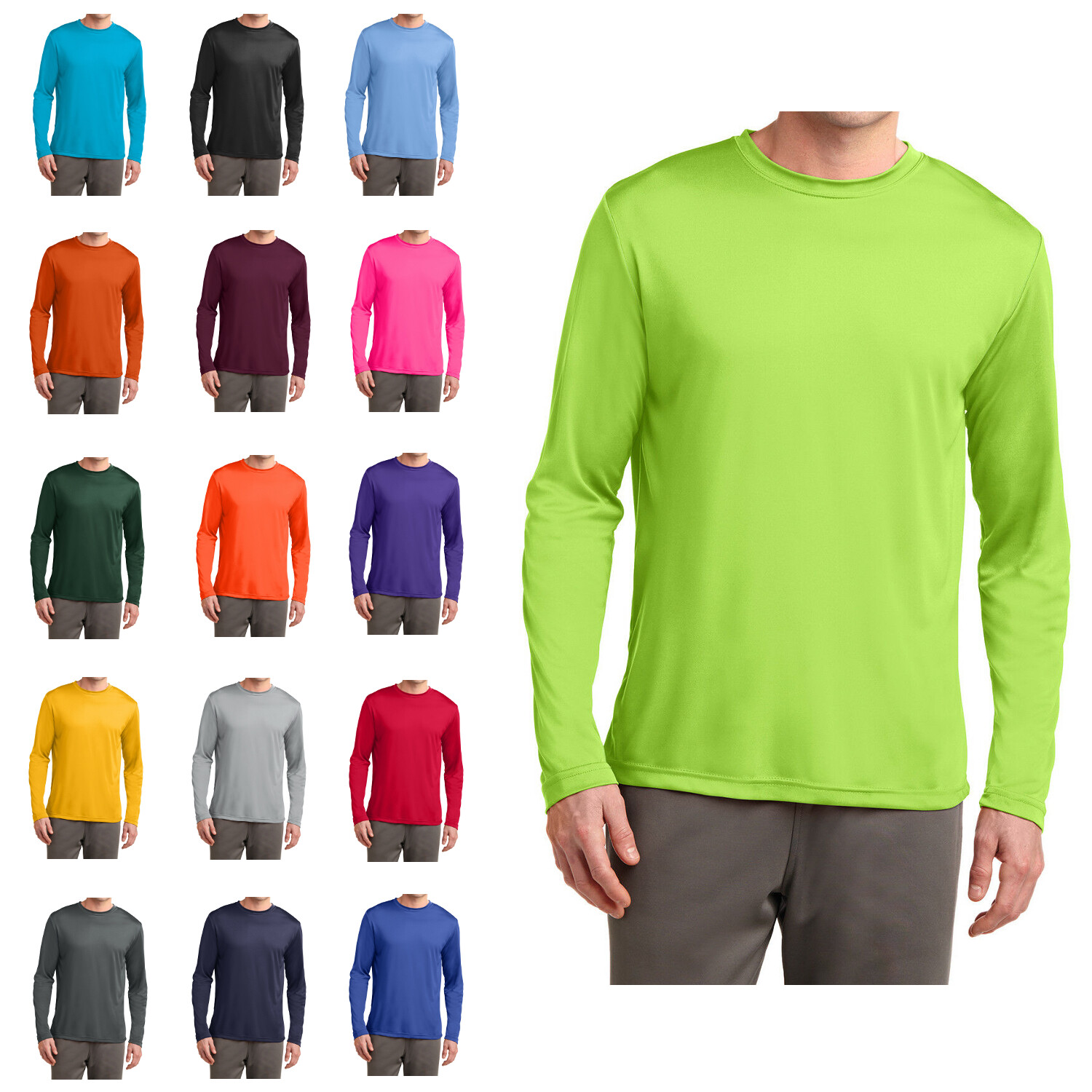 Mafoose Men&rsquo;s Long Sleeve PosiCharge Competitor Tee Shirt ST350LS