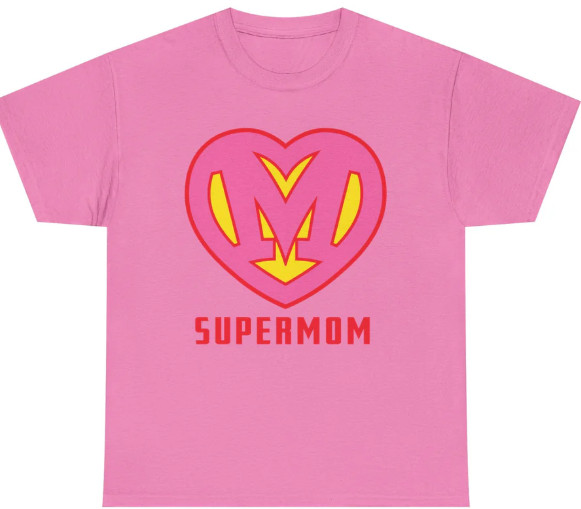 Super Mom &lsquo;S&rsquo; Logo – Custom Heroine Gift, Mother&rsquo;s Day, Choose your Colors