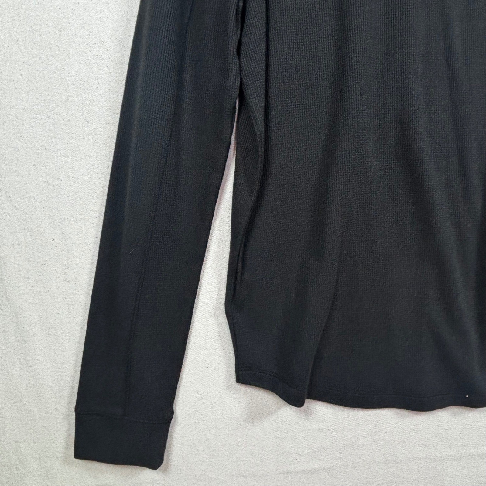 DKNY Men Black Long Sleeve Ribbed Soft Henley Shirt Size Small NWT MSRP $59.50