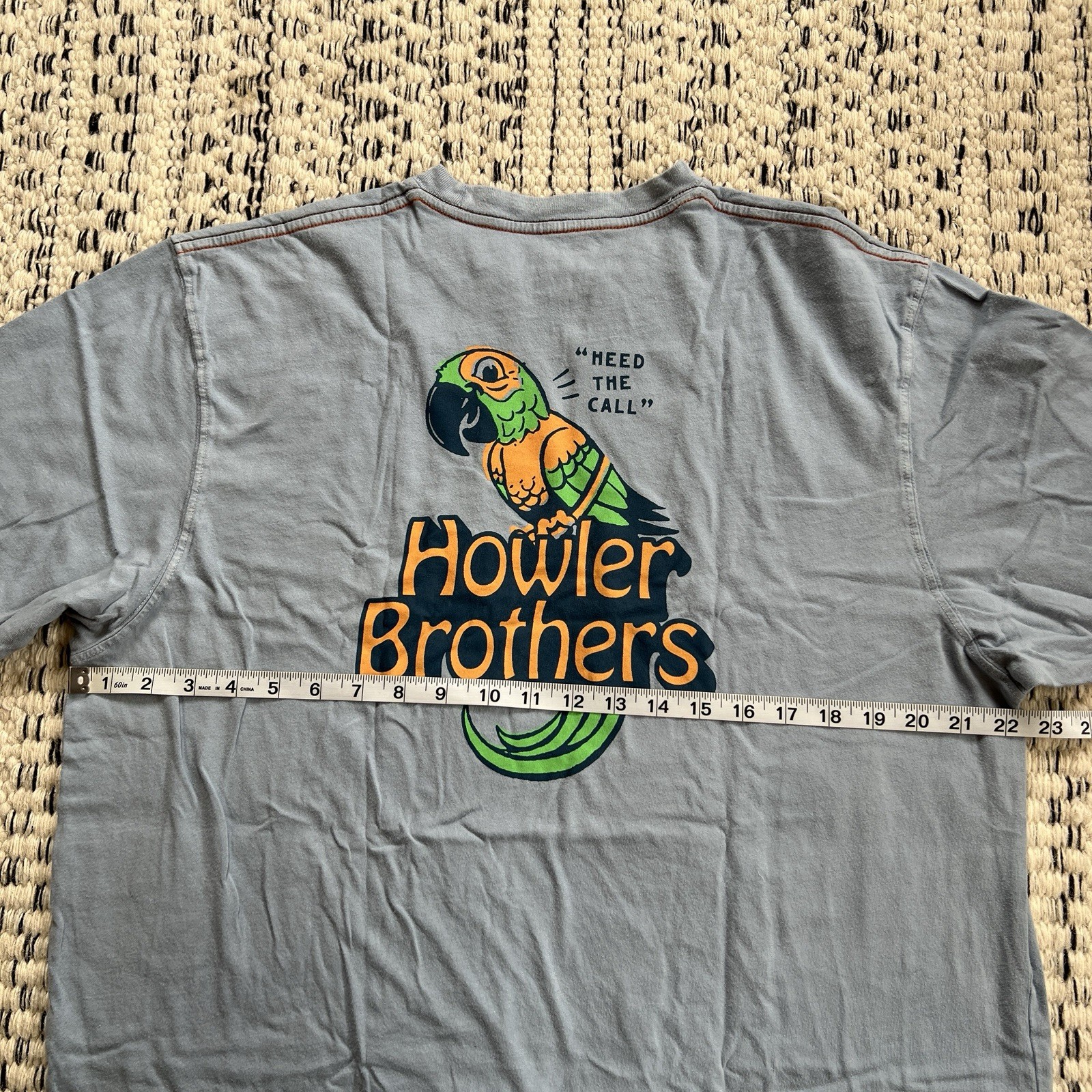 Howler Brothers Bros T-Shirt Tee Men’s XL Blue Short Sleeve Graphic Double-Sided