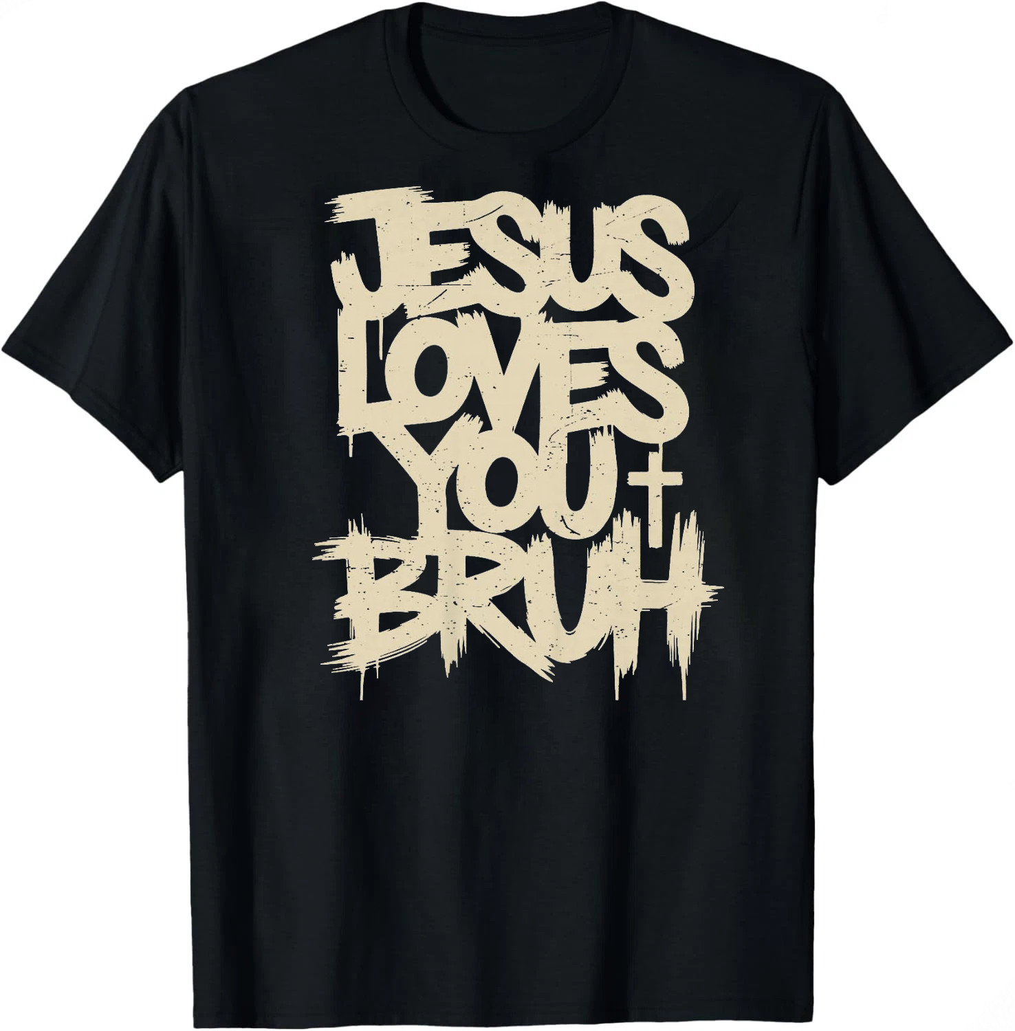 Christian Jesus Loves You Bruh Funny Humorous Faith T-shirt Sweartshirt