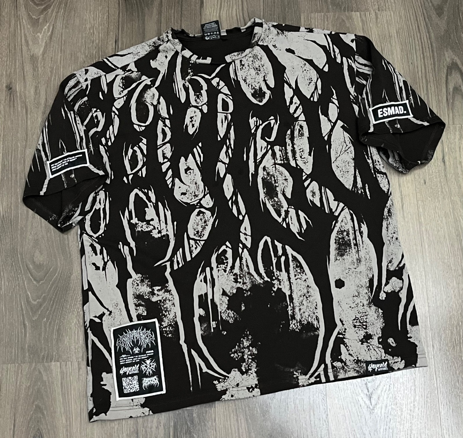 Stay Cold Apparel Heavy Oversized T-Shirt – Small AOP All Over Print