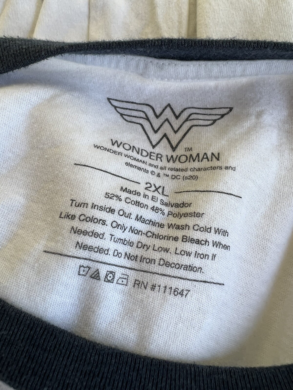 WONDER WOMAN (2020) Official Men&rsquo;s « Themyscira Games » Ringer T-Shirt Size 2XL