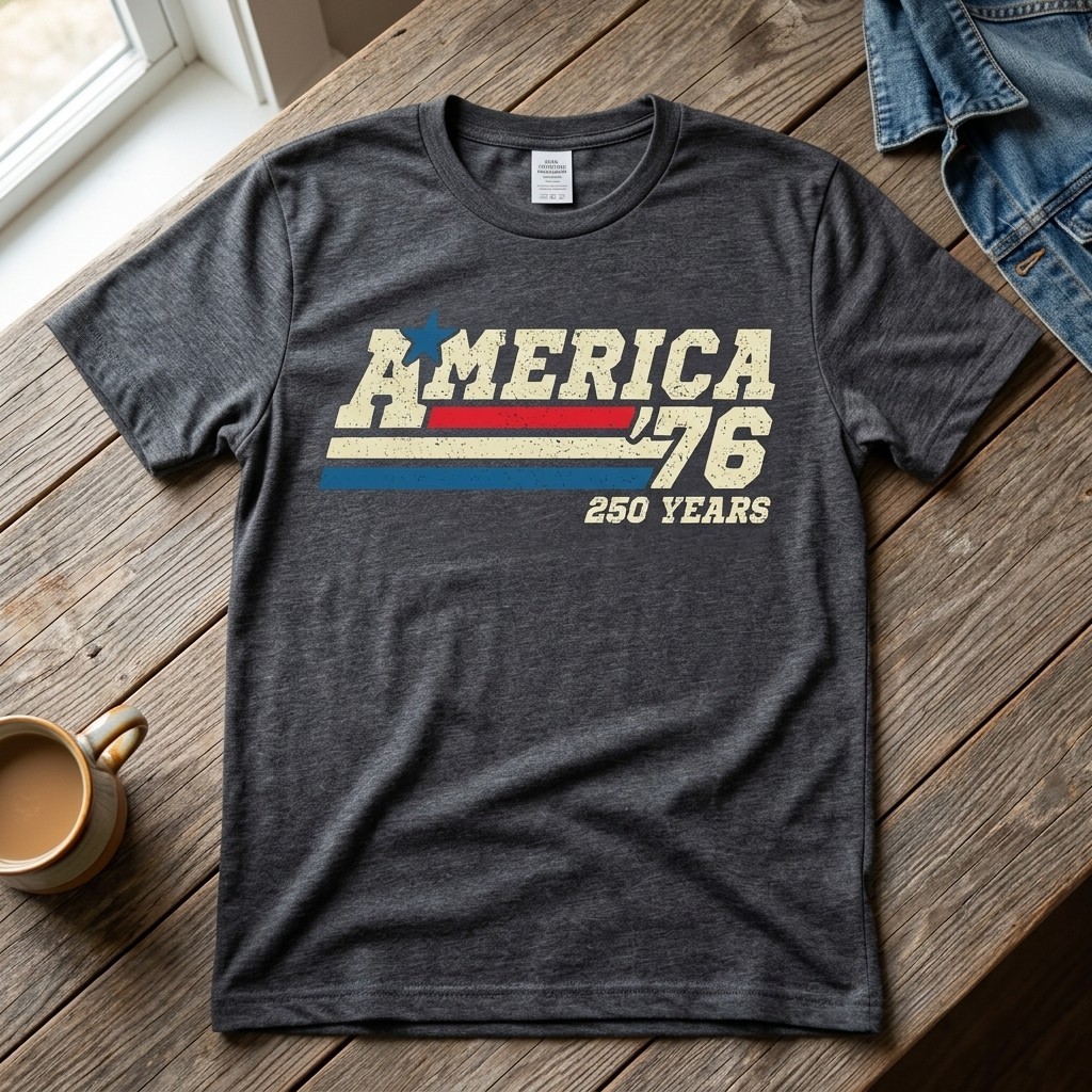 America 250th Anniversary T-Shirt Retro USA 1776-2026 Patriotic Tee