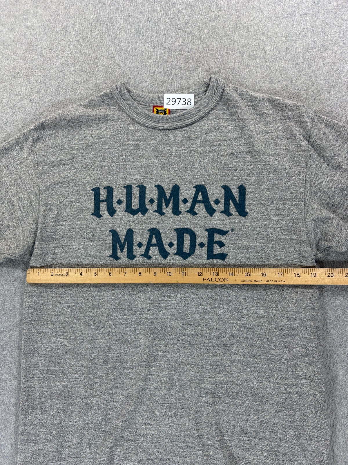 Human Made Premium Screened Logo Crew Tee Shirt (Men&rsquo;s Large) Gray