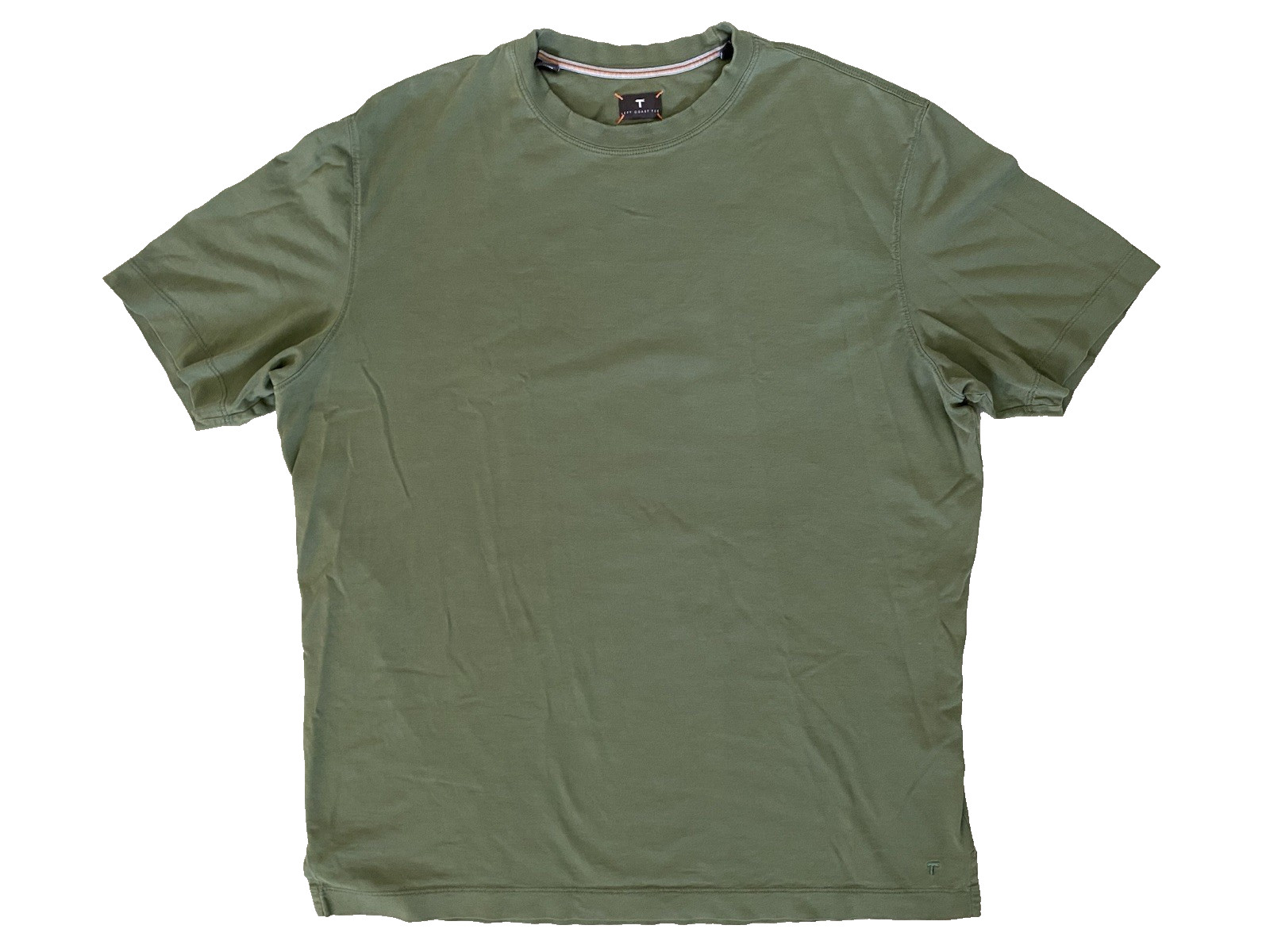 Left Coast Tee M11 Mens Green Classic Preppy Casual Pima Cotton T Shirt Sz Large