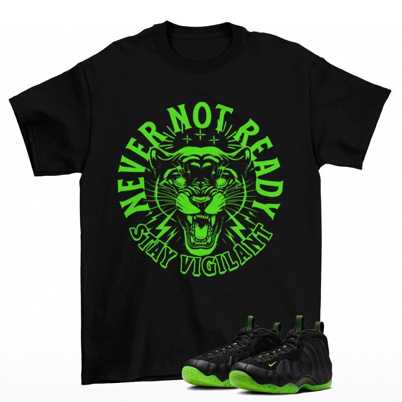 Stay Ready Sneaker Shirt to Match Air Foamposite One Black Volt HF2902-001