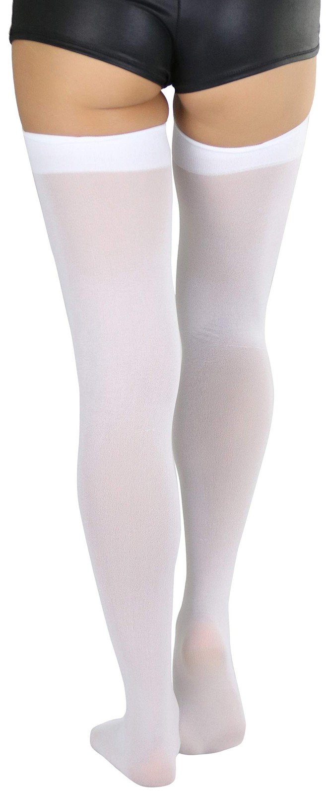 Women&rsquo;s Opaque Thigh Highs with Satin Bow Accent Stockings for Costume