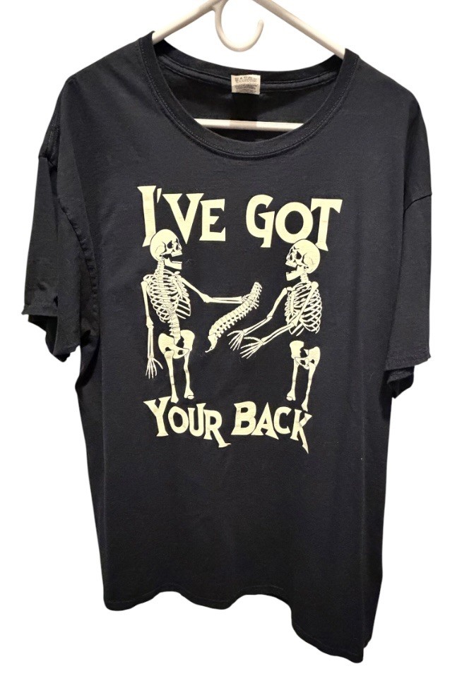 Way to Celebrate “I&rsquo;ve Got Your Back” Skeleton Halloween T-Shirt Men Sz XL