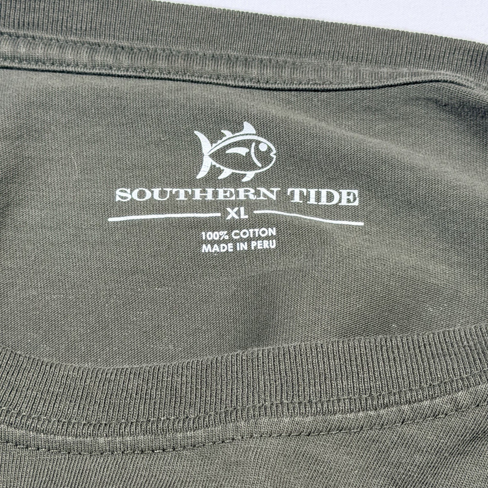 Southern Tide L/S T Shirt Mens XL Crew Neck Hunter Green Tide To Trail Outdoors