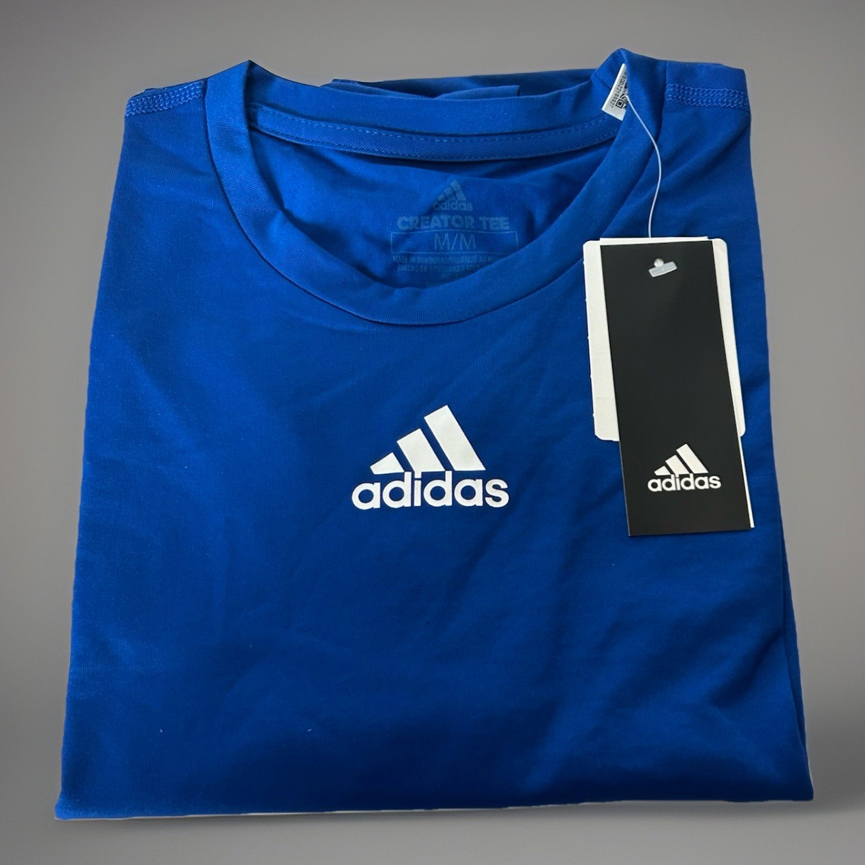 Adidas Men&rsquo;s Size Medium Creator Tee Short Sleeve Blue T-Shirt EK0088 NWTGS