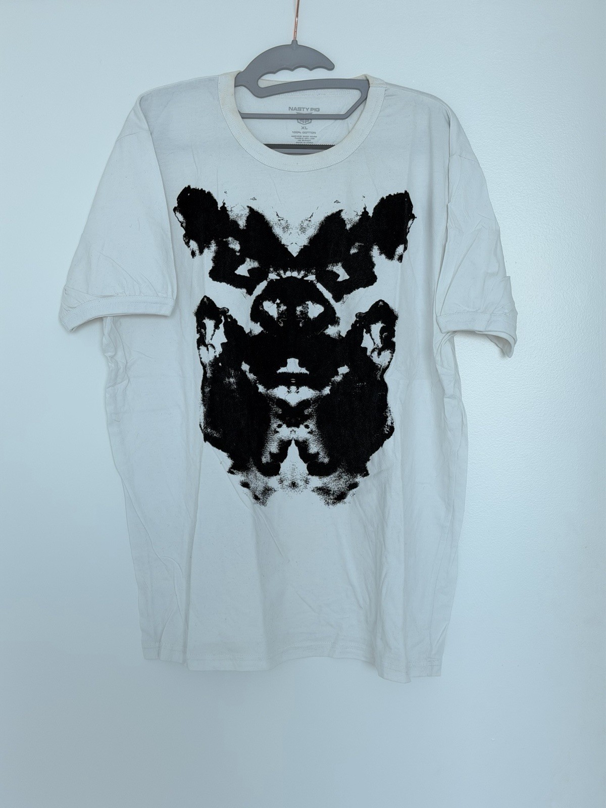 Nasty Pig Rorschach T-Shirt – White, Size XL NEW WITHOUT TAGS. Always In Storage