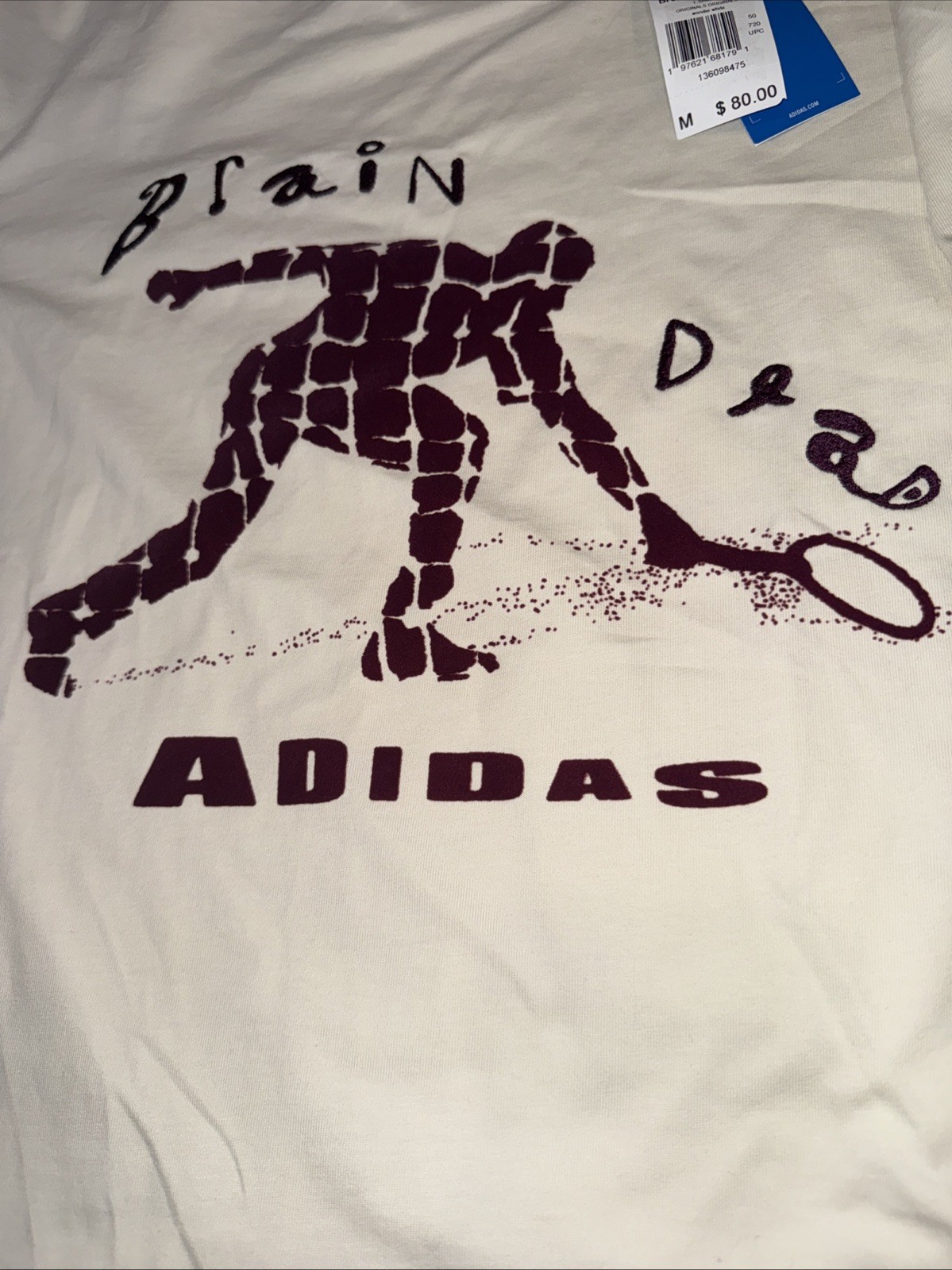 Adidas X Brain Dead T Shirt Wonder White Men&rsquo;s Sz Medium NWT