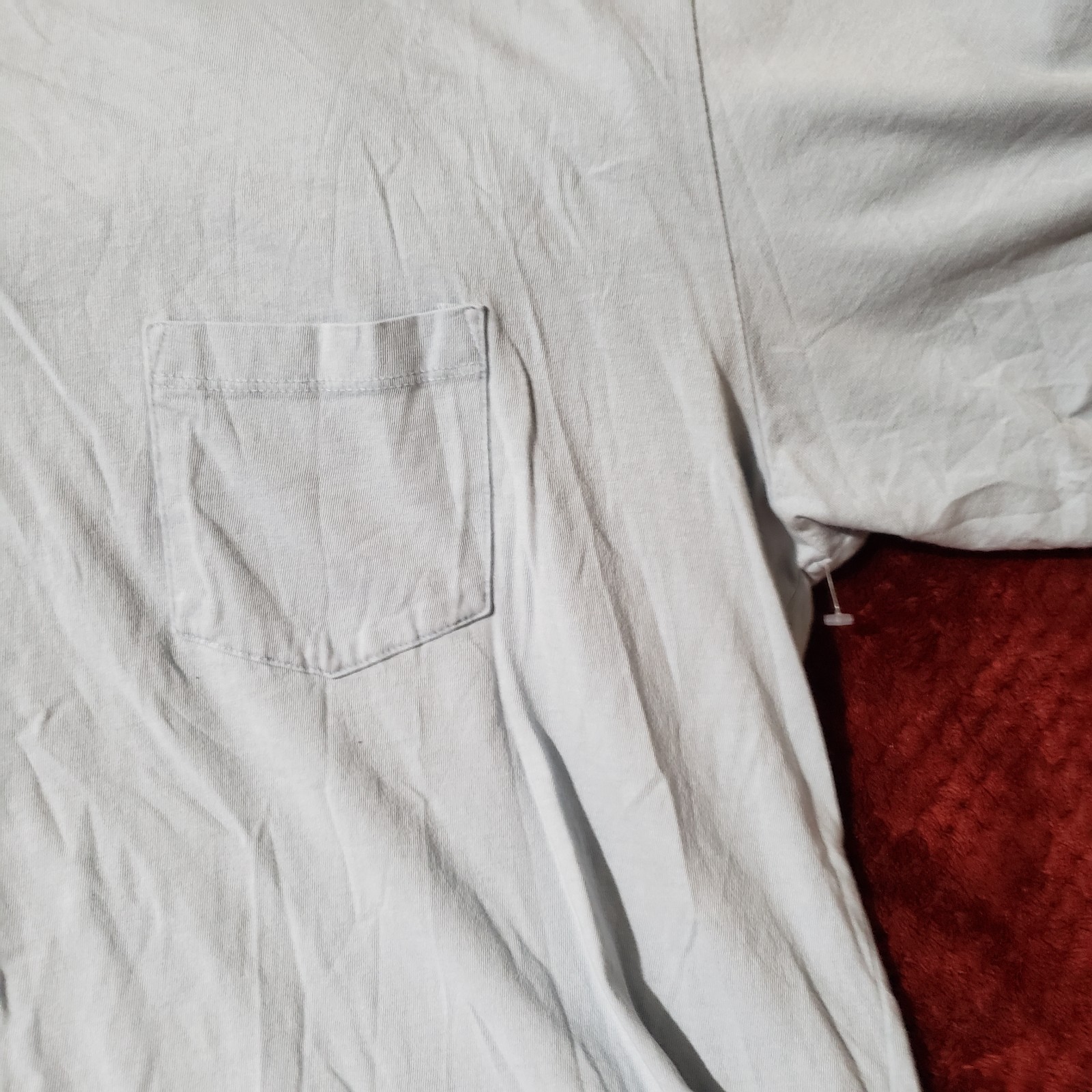Hurley Powder Blue Pocket T Shirt Mens XL 100% Cotton Preowned Good Condition