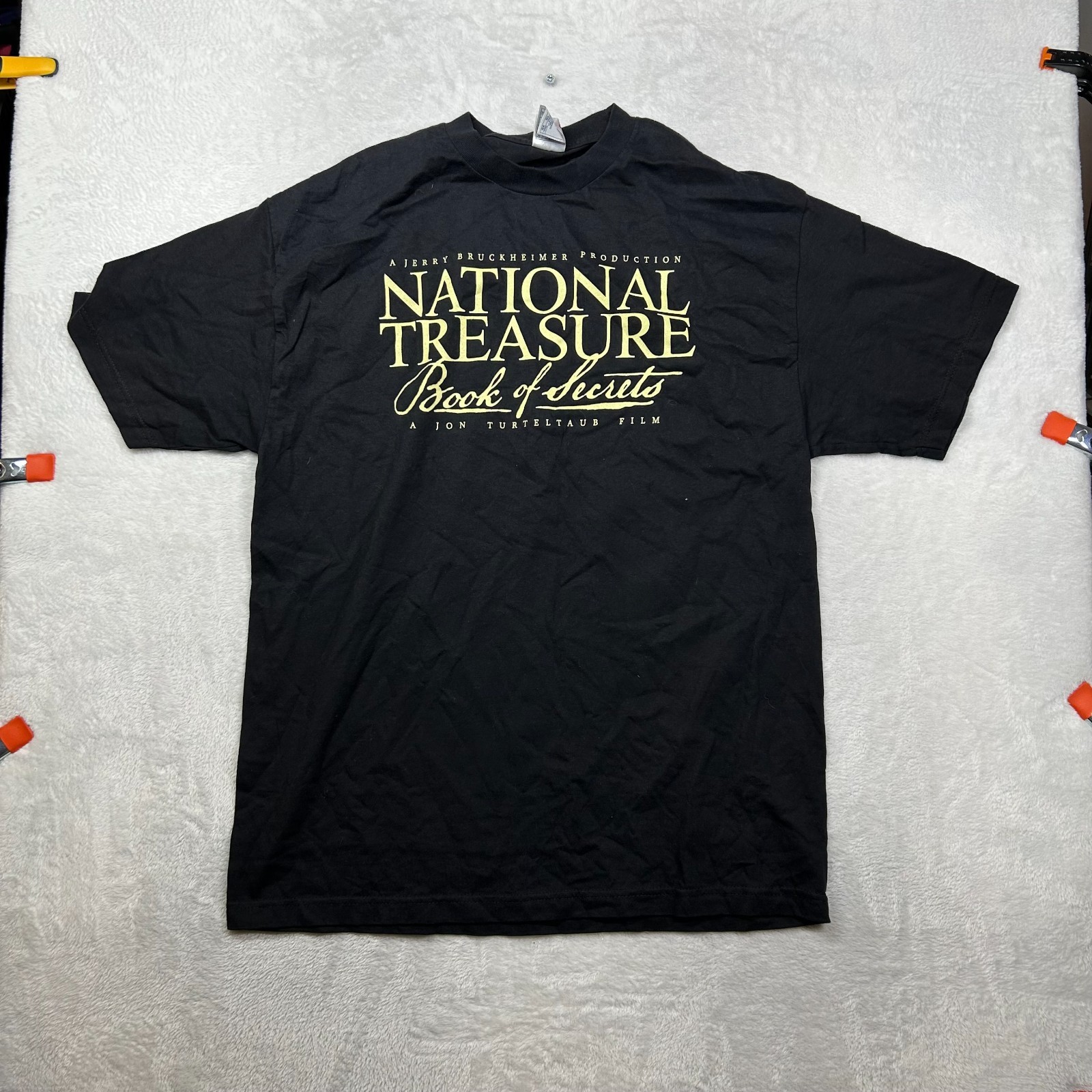Vintage AAA 2007 National Treasure Book Of Secrets Movie Promo T-Shirt Men – XL