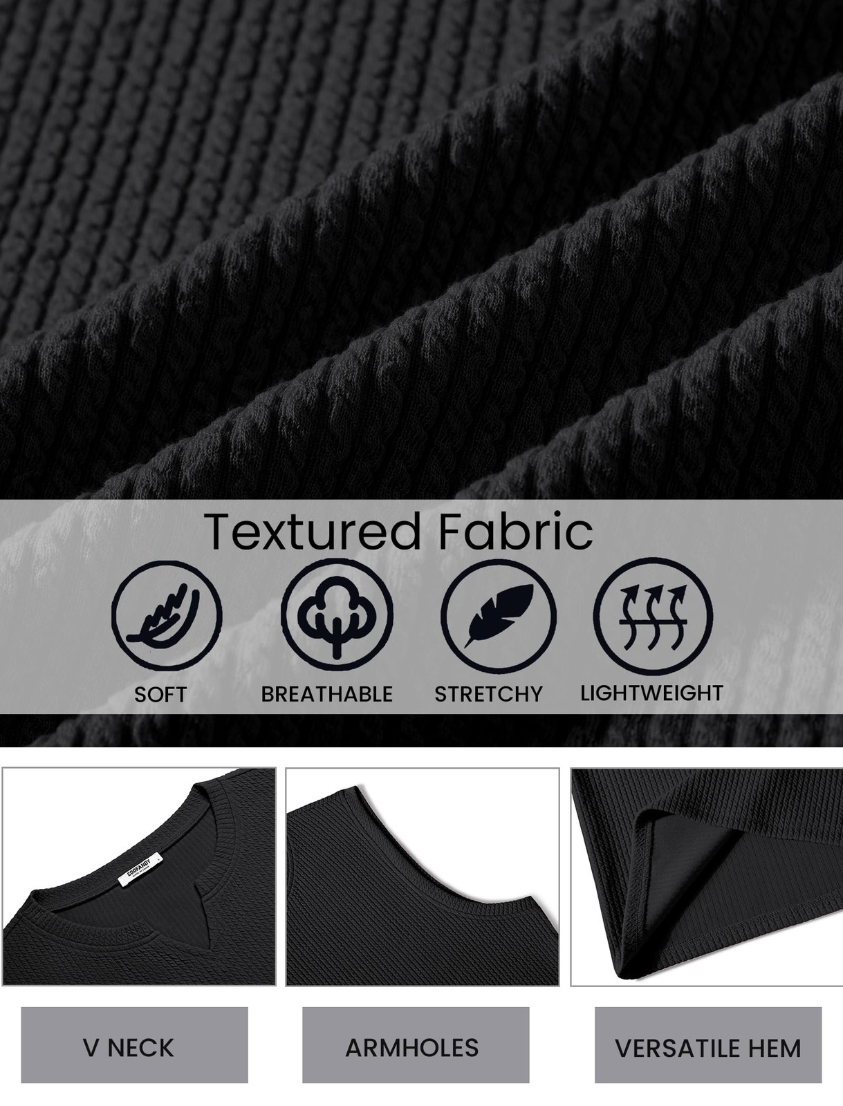 Men V-Neck Knit Tank Tops Textured Jacquard Sleeveless Summer Beach Casual Shirt