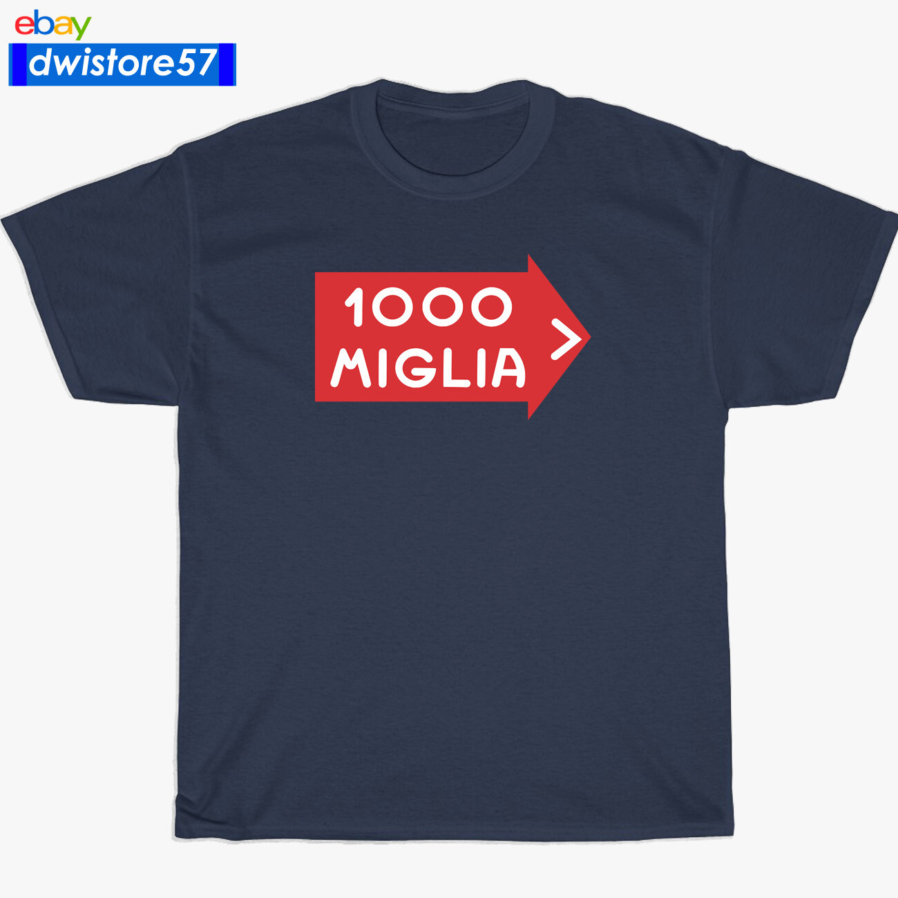 New Mille Miglia Logo Black/Navy/White/Sport Grey T-Shirt S-5XL
