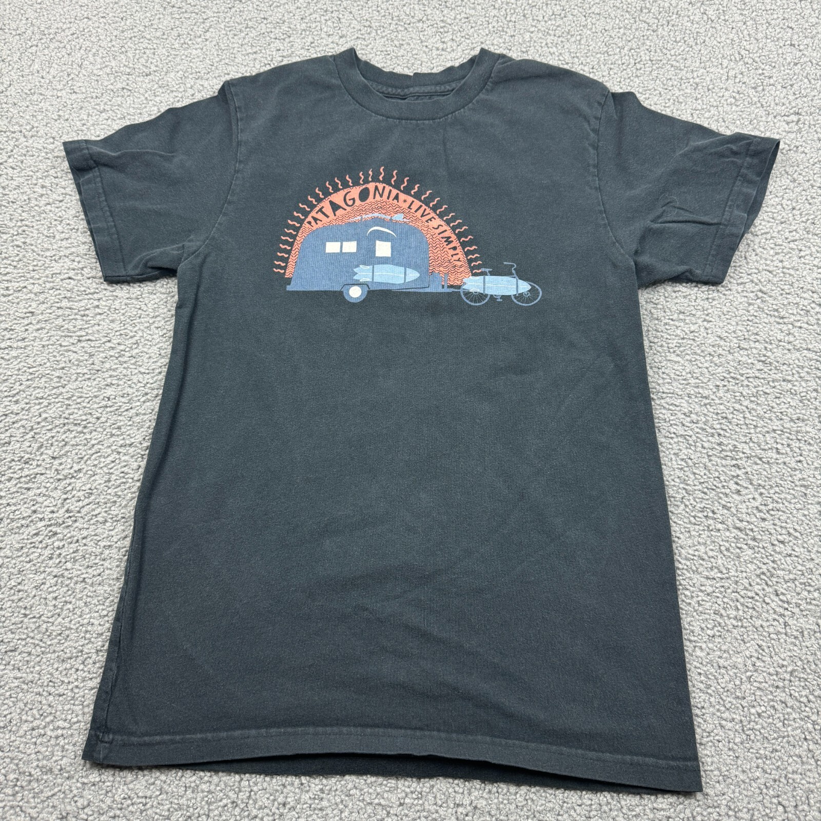 Patagonia Shirt Mens Small Black Lives Simply 100% Organic Cotton Tee Slim Fit