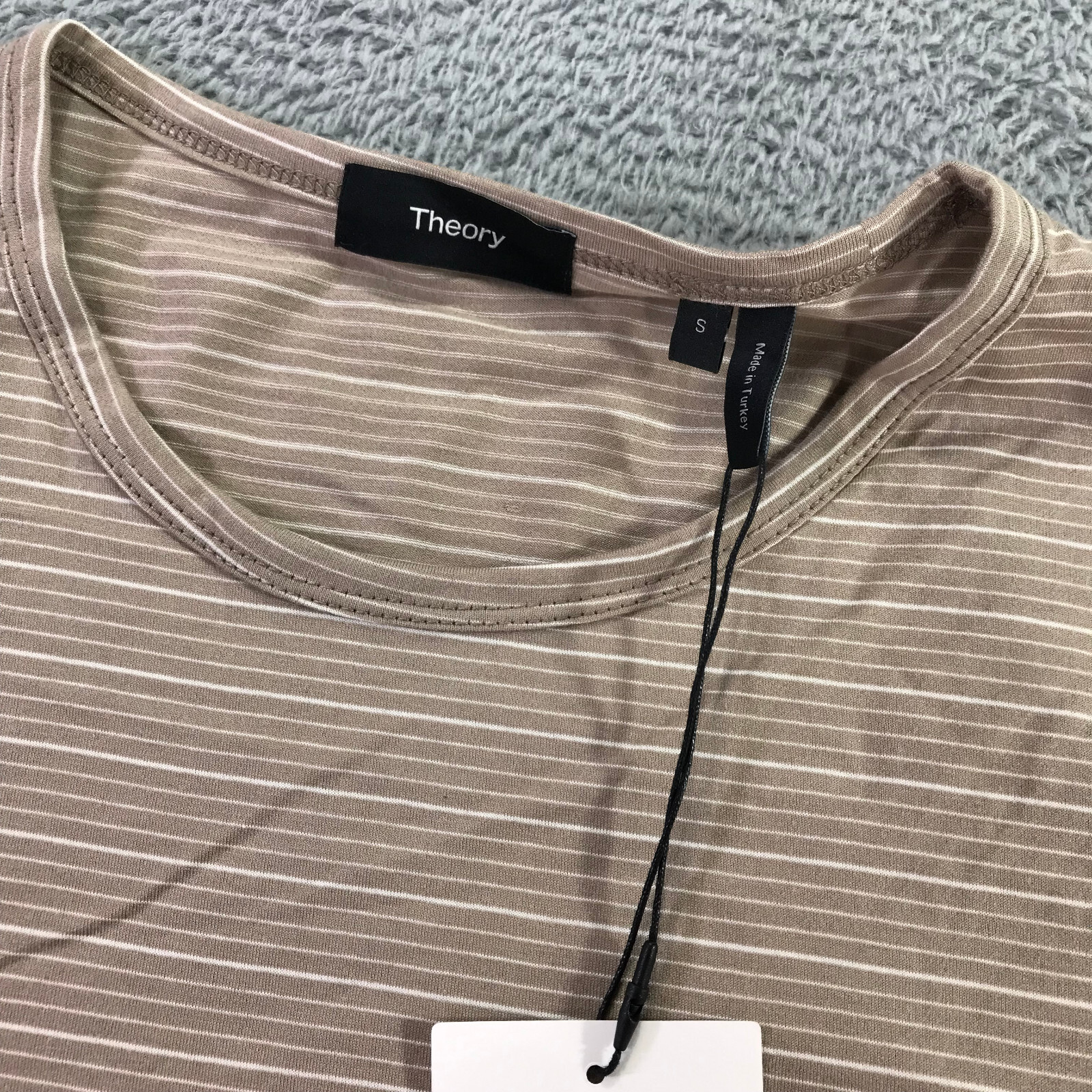 Theory Shirt Mens Small S Taper Precise 100% Pima Cotton Pocket Tee White $95