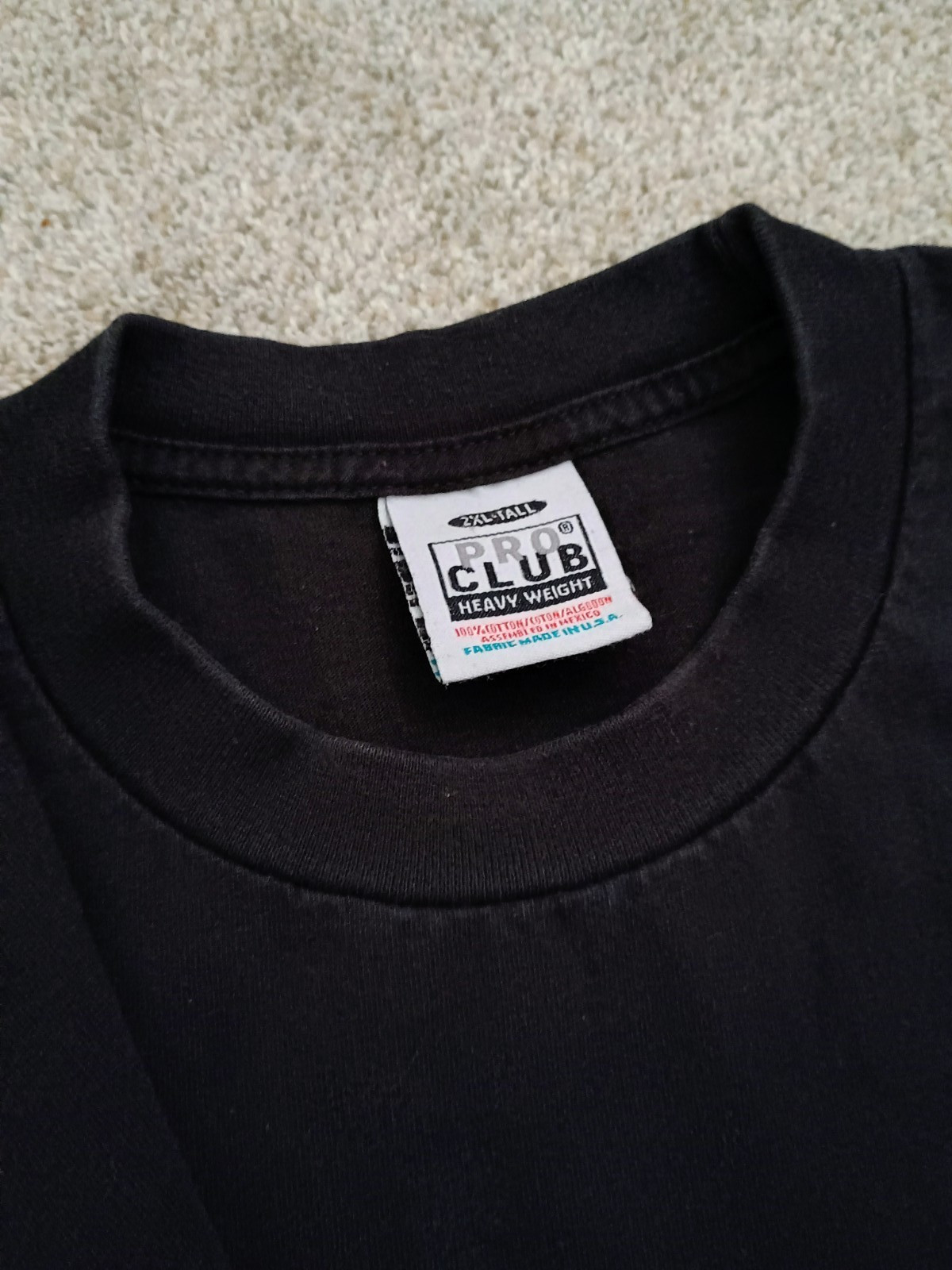 Pro Club Heavyweight Black Crew Neck Short Sleeve T-Shirt Men&rsquo;s 3XL Tall