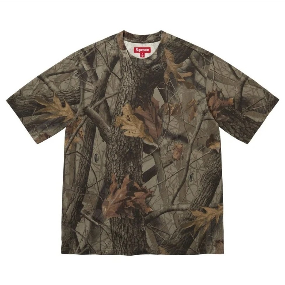Supreme Rhinestone Script S/S Top SS26 Size XL Realtree Camo NYC Sold Out InHand