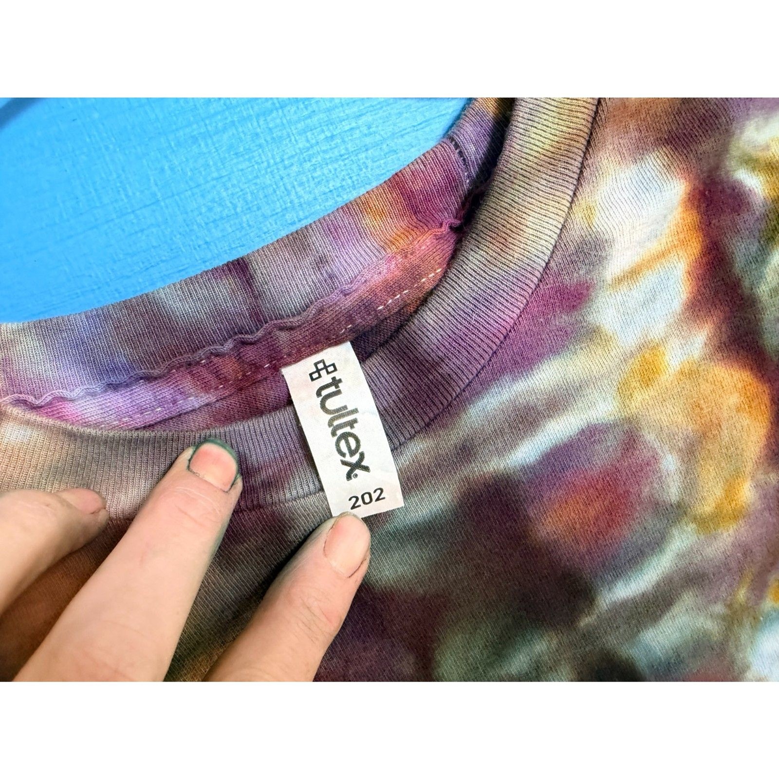 Handmade tie dye L unisex ice dyed t-shirt