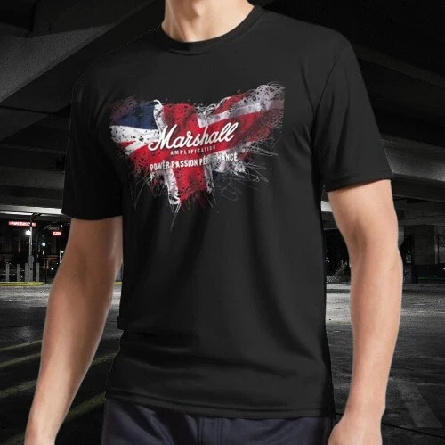 NEW Marshall Amp Union Jack Power Passion T-Shirt Size S-5XL