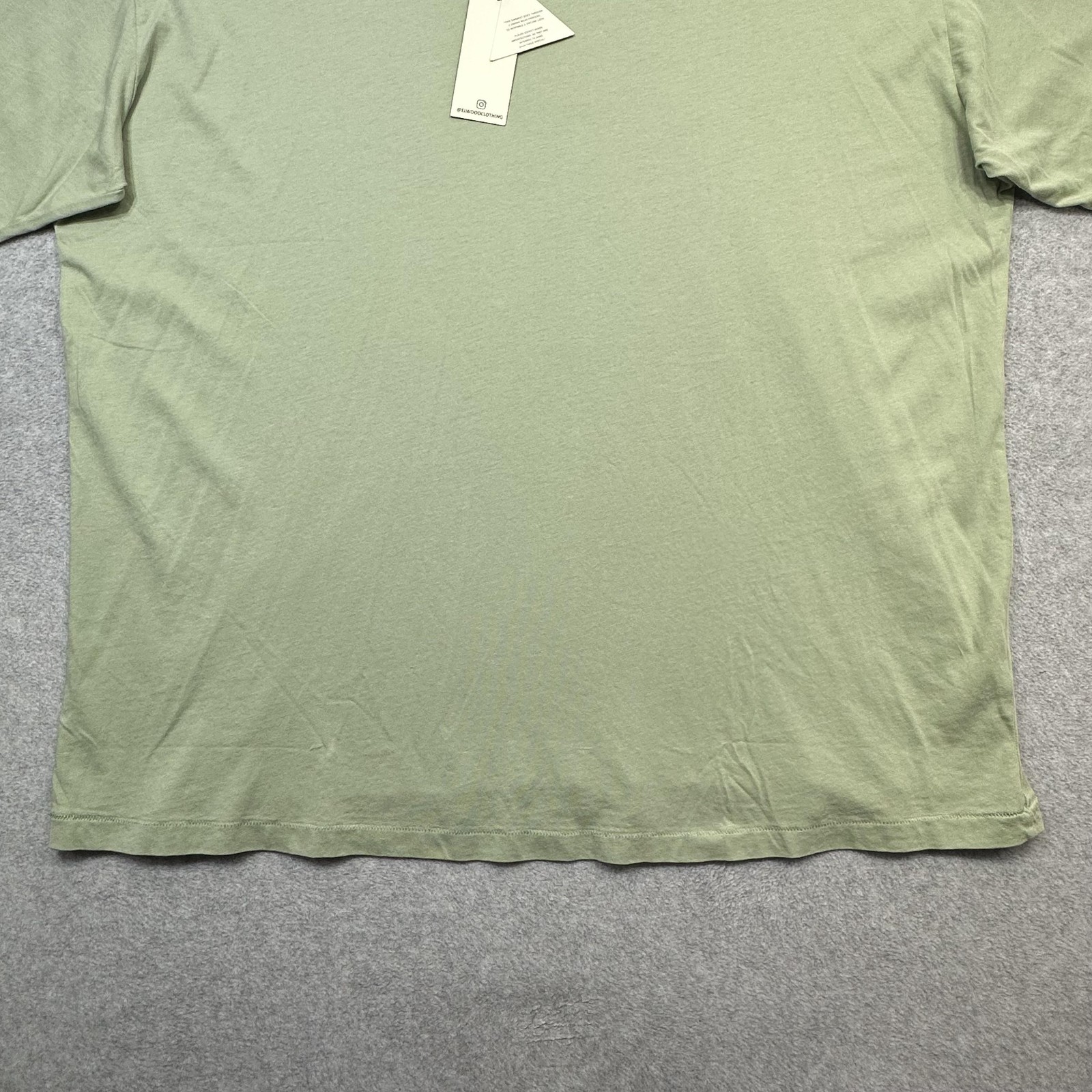Elwood Oversized Core T Shirt Mens XXL Green Vintage Wash Crewneck Tee Casual