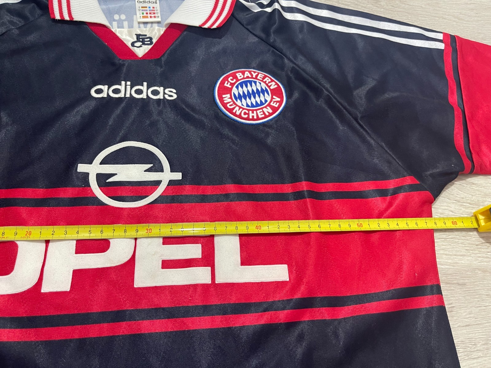Bayern Munich 1997 1998 1999 Home Shirt Adidas Opel Vintage Jersey Size L
