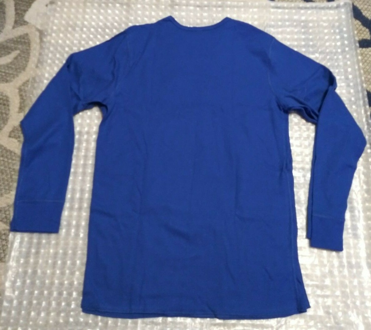 Marky G Mens Size L 2 pack Crew T-Shirts Royal Long Sleeve 60% Cotton 40% Poly